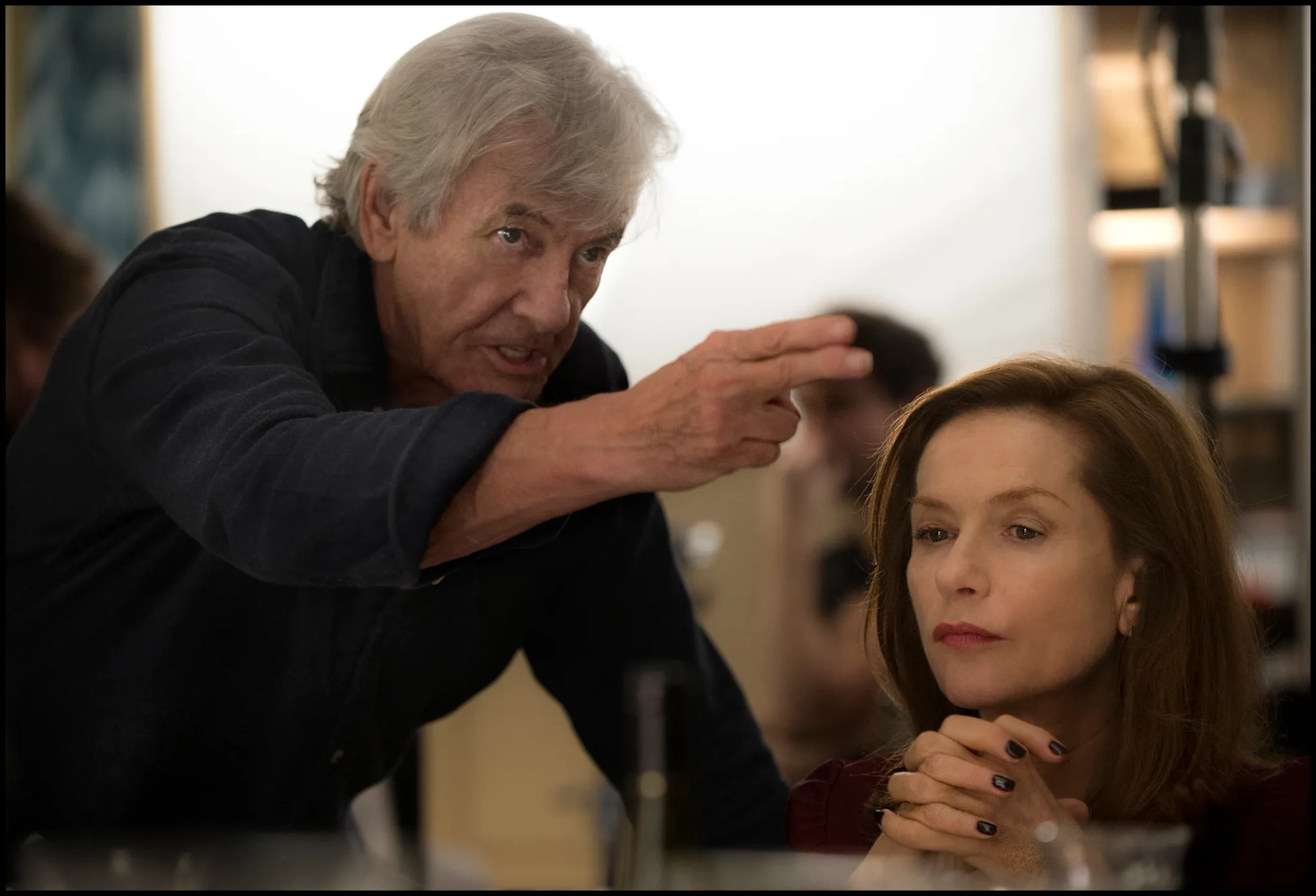 Paul Verhoeven and Isabelle Huppert in Elle (2016)