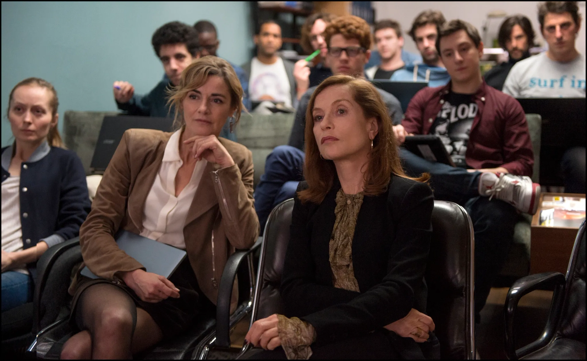 Isabelle Huppert and Anne Consigny in Elle (2016)