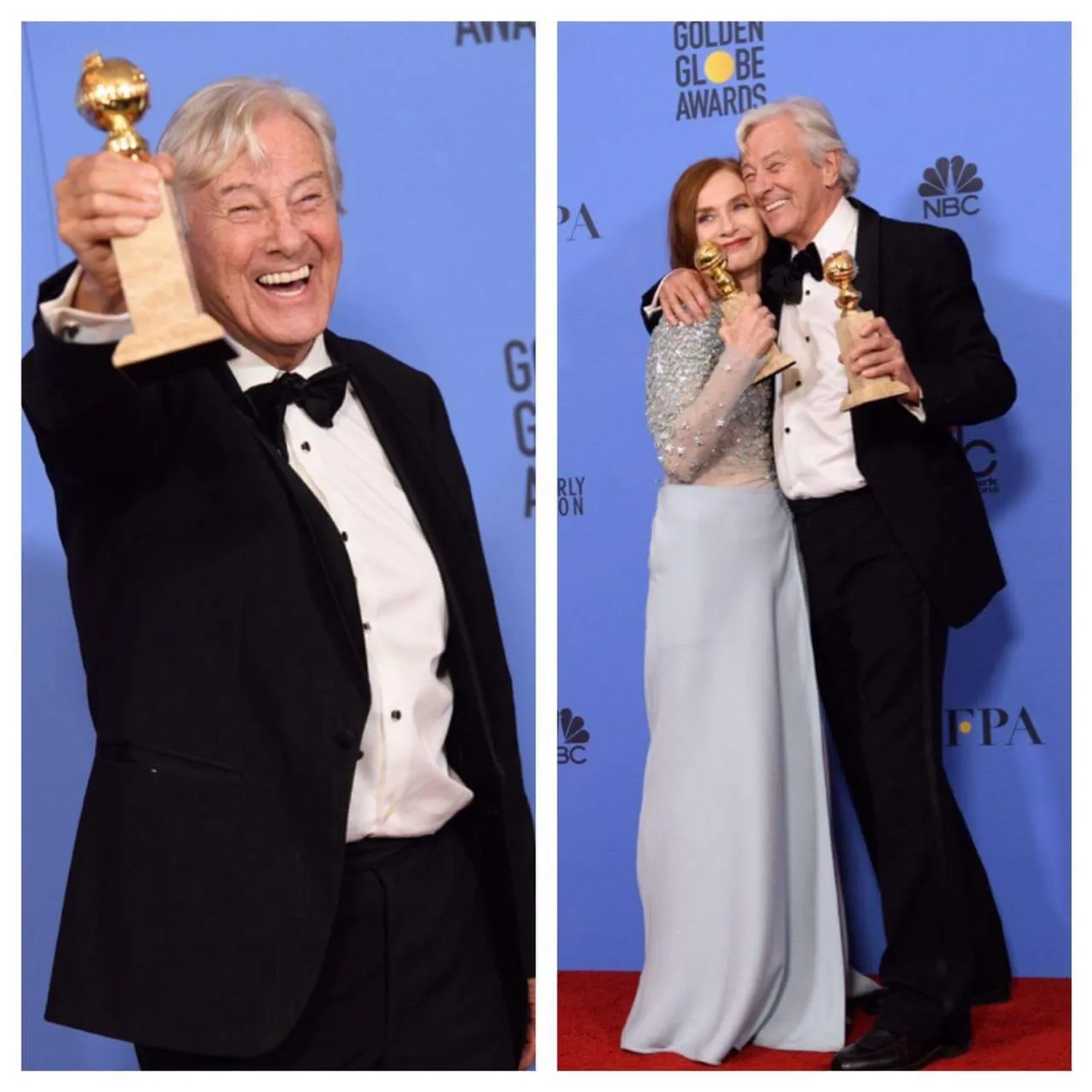 Paul Verhoeven and Isabelle Huppert at an event for Elle (2016)