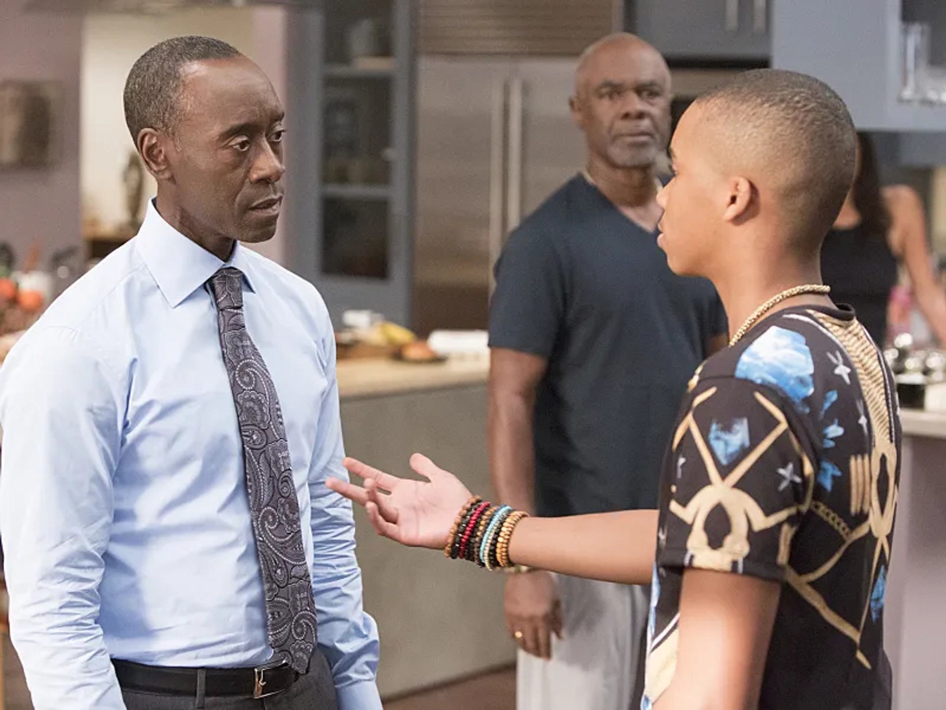 Don Cheadle, Glynn Turman, and Donis Leonard Jr. in House of Lies (2012)