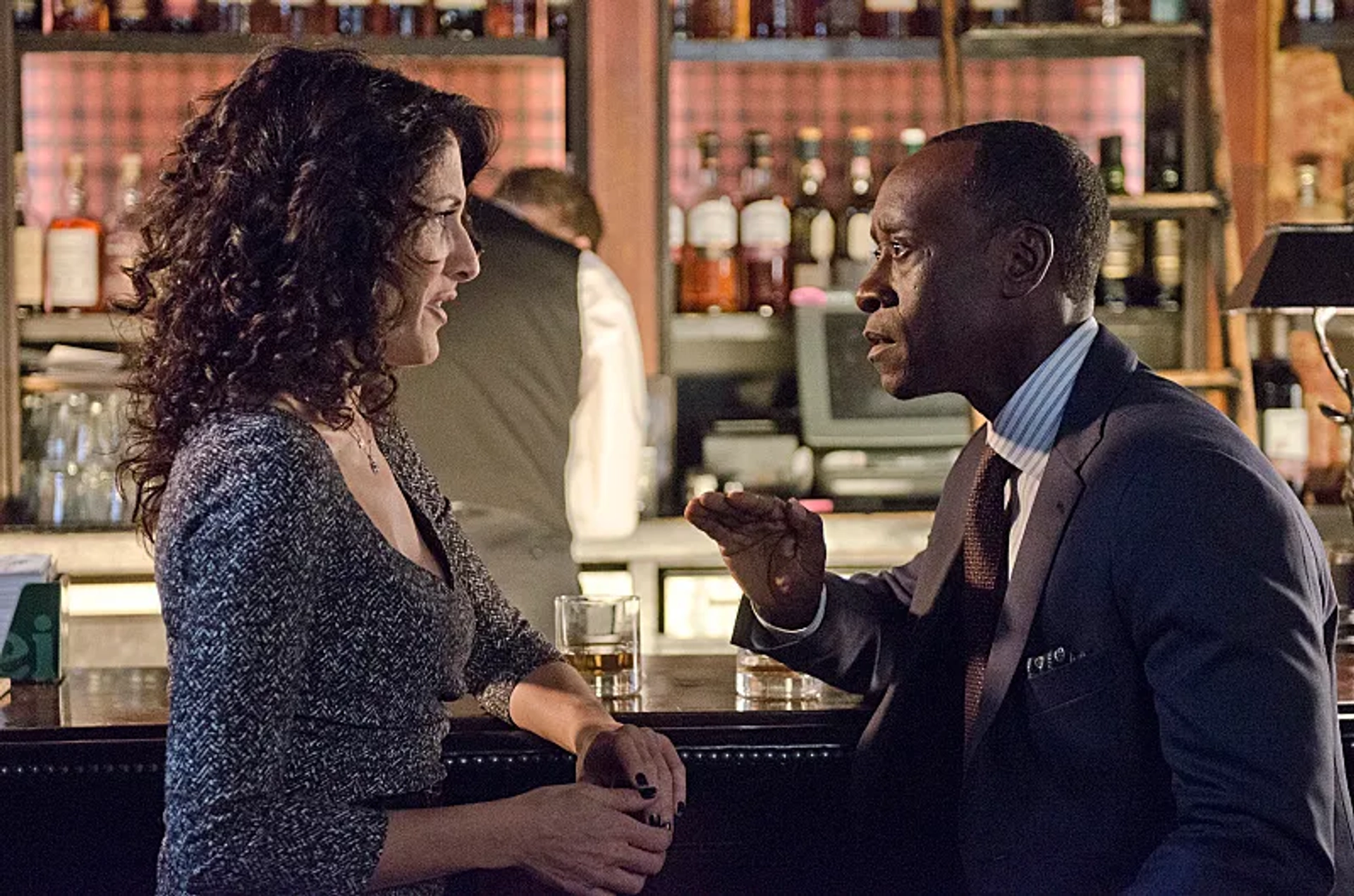 Don Cheadle and Lisa Edelstein in House of Lies (2012)