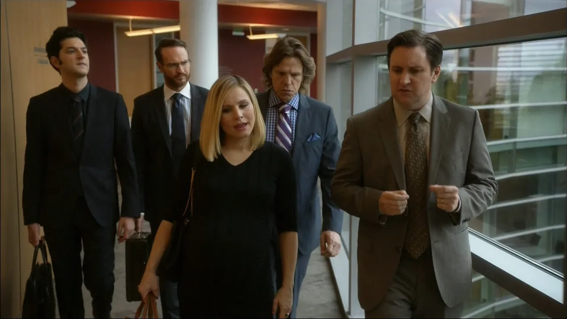 Kristen Bell, Josh Lawson, Paul McKinney, Simon Templeman, and Ben Schwartz in House of Lies (2012)