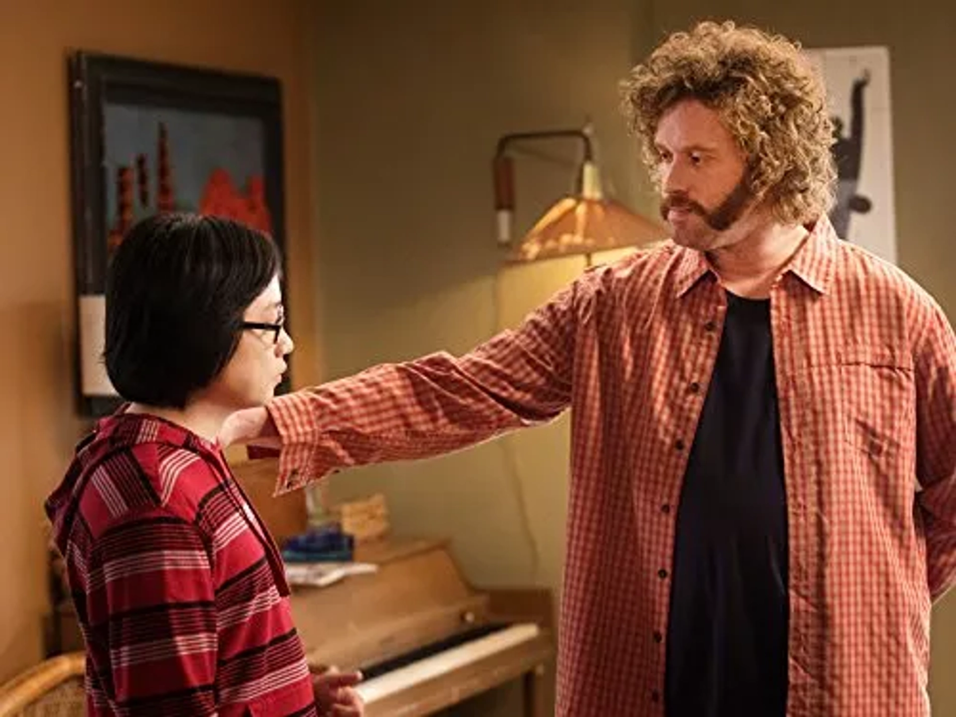 T.J. Miller and Jimmy O. Yang in Silicon Valley (2014)