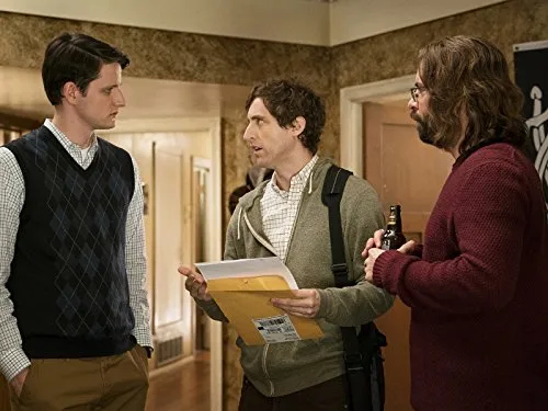 Martin Starr, Zach Woods, and Thomas Middleditch in Silicon Valley (2014)