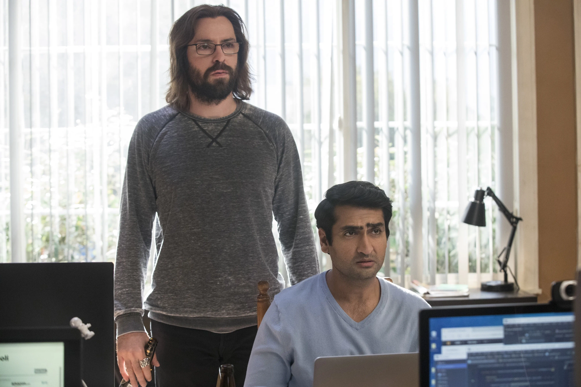 Martin Starr and Kumail Nanjiani in Silicon Valley (2014)