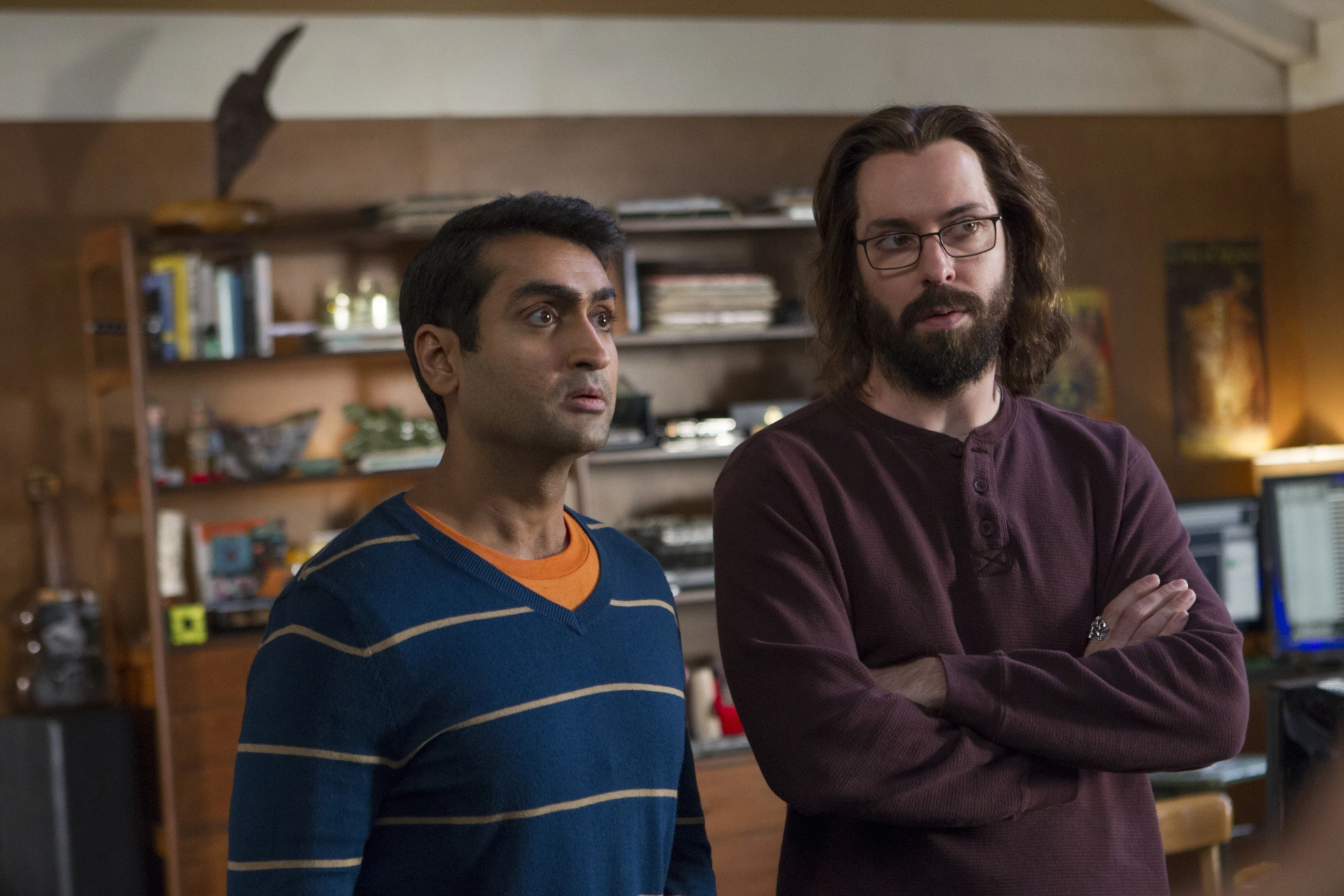 Martin Starr and Kumail Nanjiani in Silicon Valley (2014)