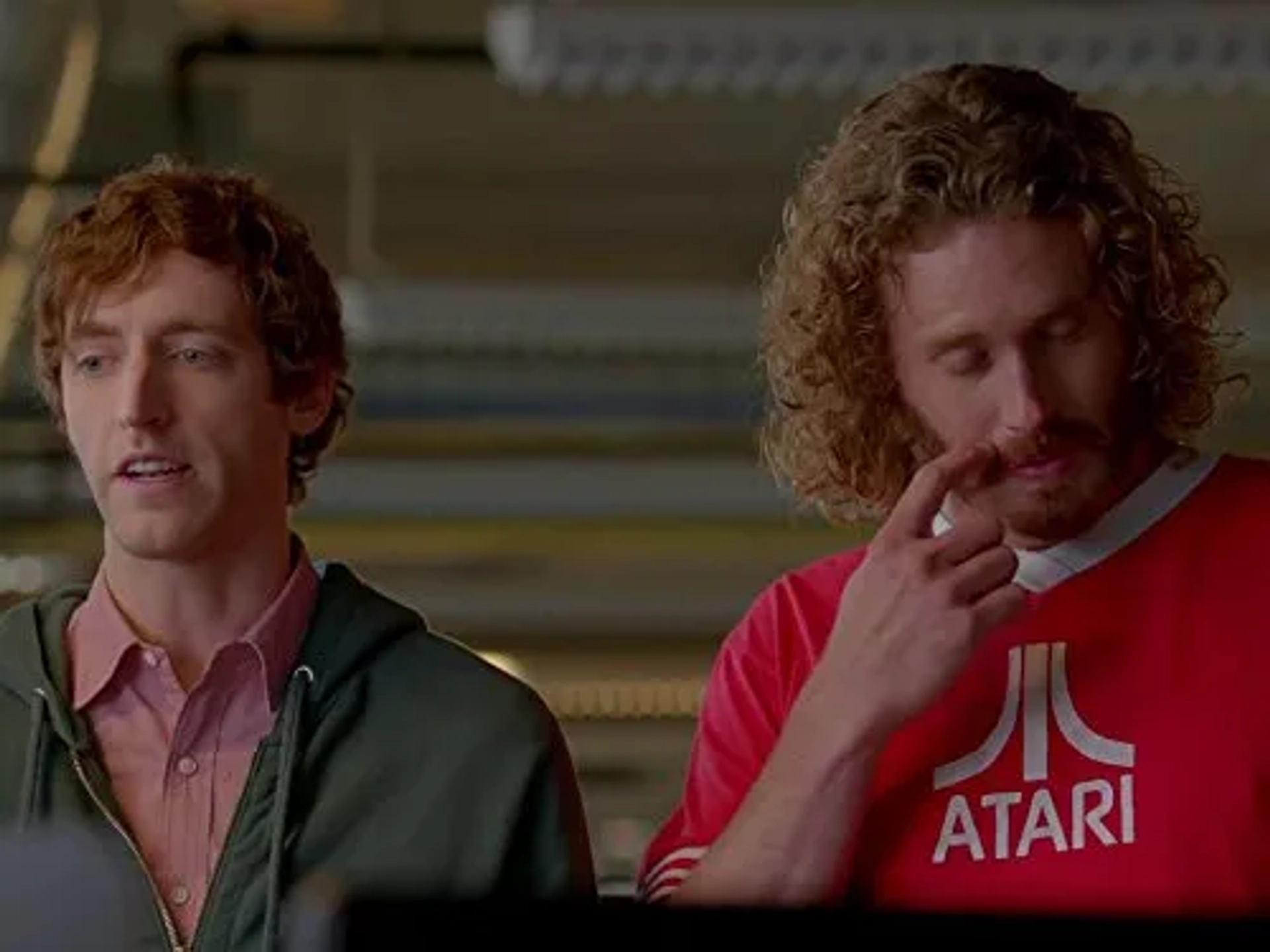 T.J. Miller and Thomas Middleditch in Silicon Valley (2014)