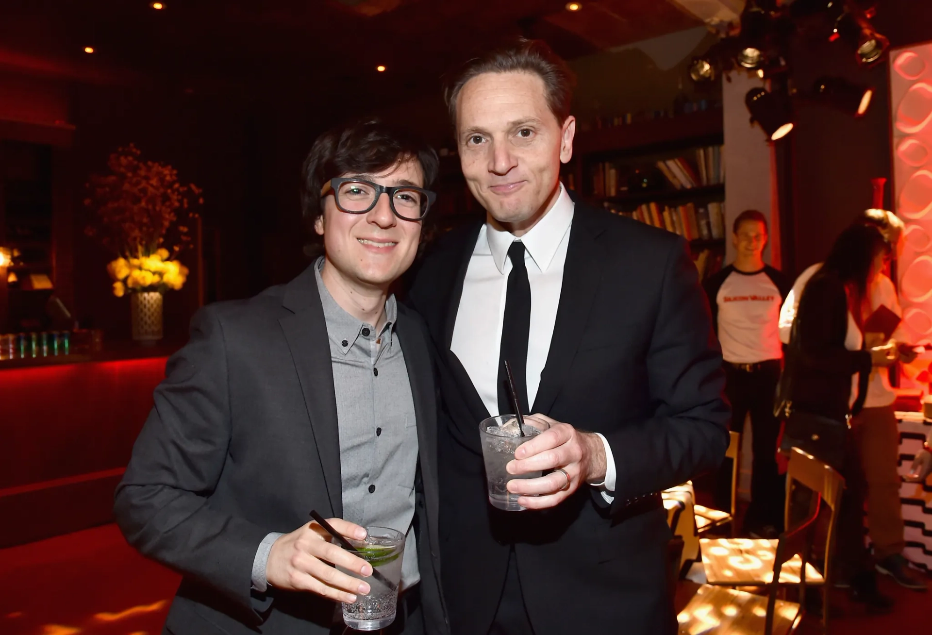 Matt Ross and Josh Brener at an event for Silicon Valley (2014)