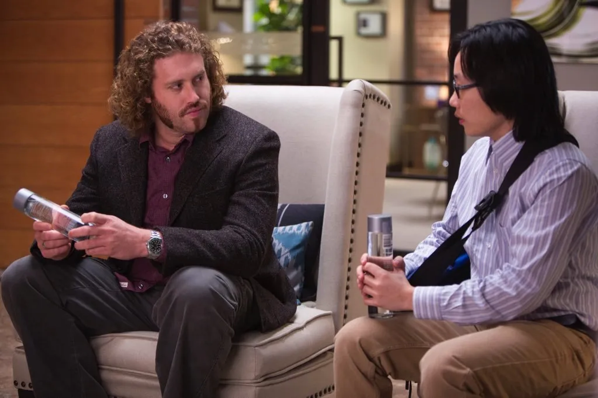 T.J. Miller and Jimmy O. Yang in Silicon Valley (2014)