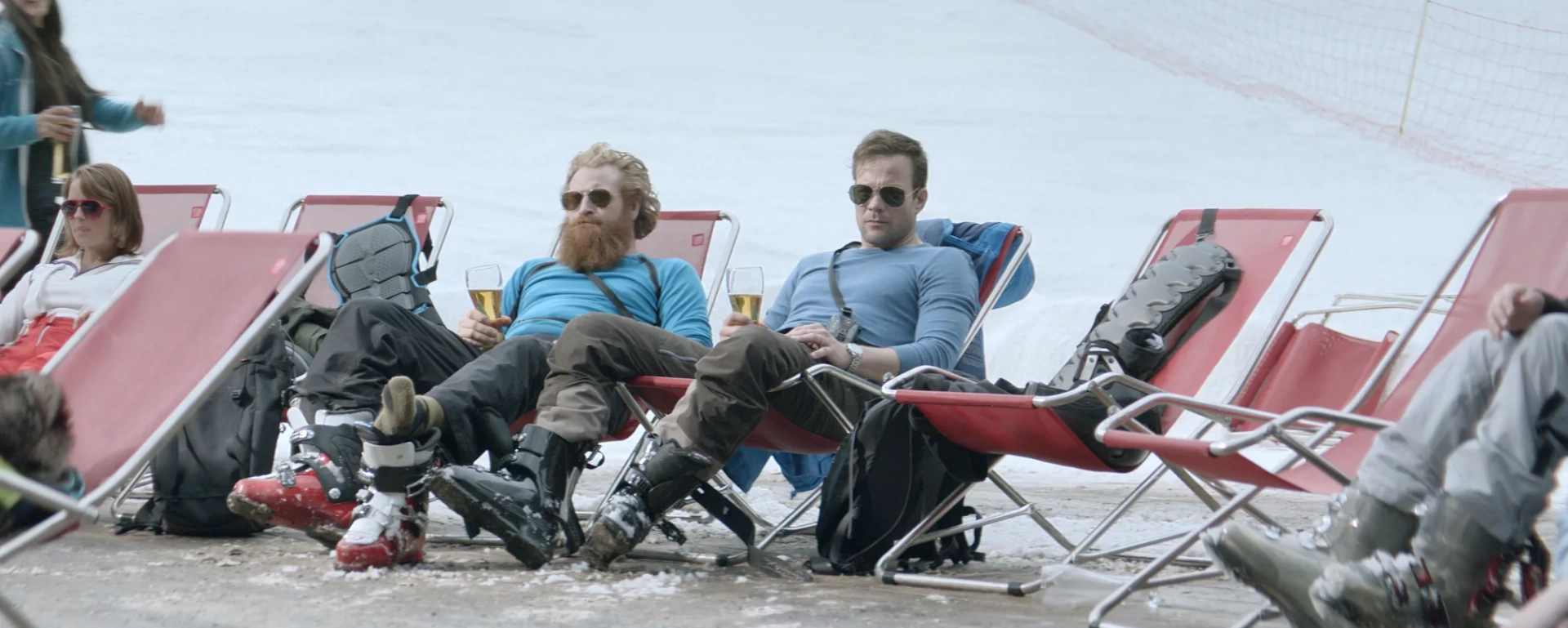 Johannes Kuhnke and Kristofer Hivju in Force Majeure (2014)