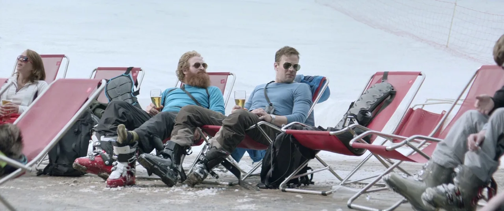 Johannes Kuhnke and Kristofer Hivju in Force Majeure (2014)