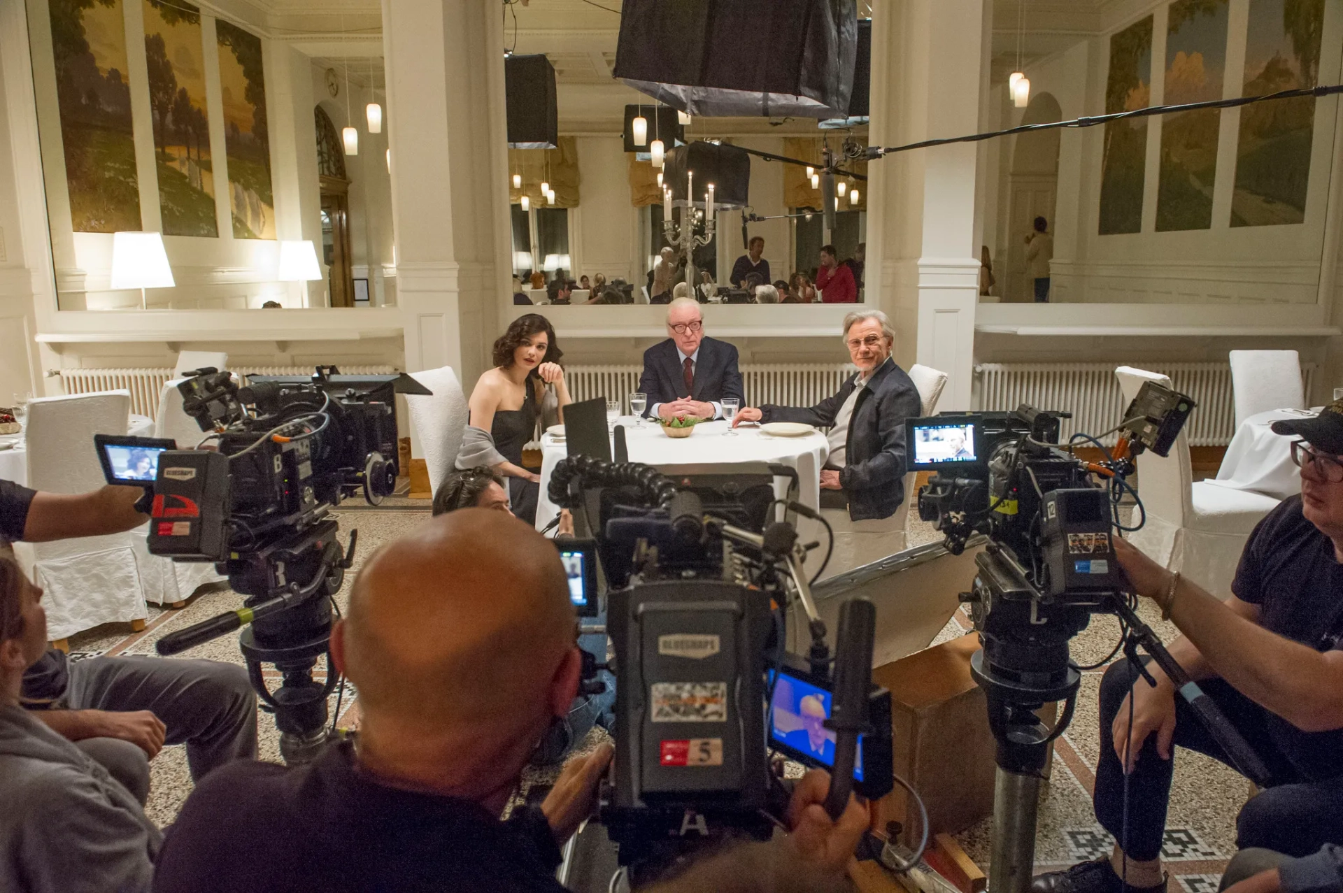 Harvey Keitel, Michael Caine, and Rachel Weisz in Youth (2015)