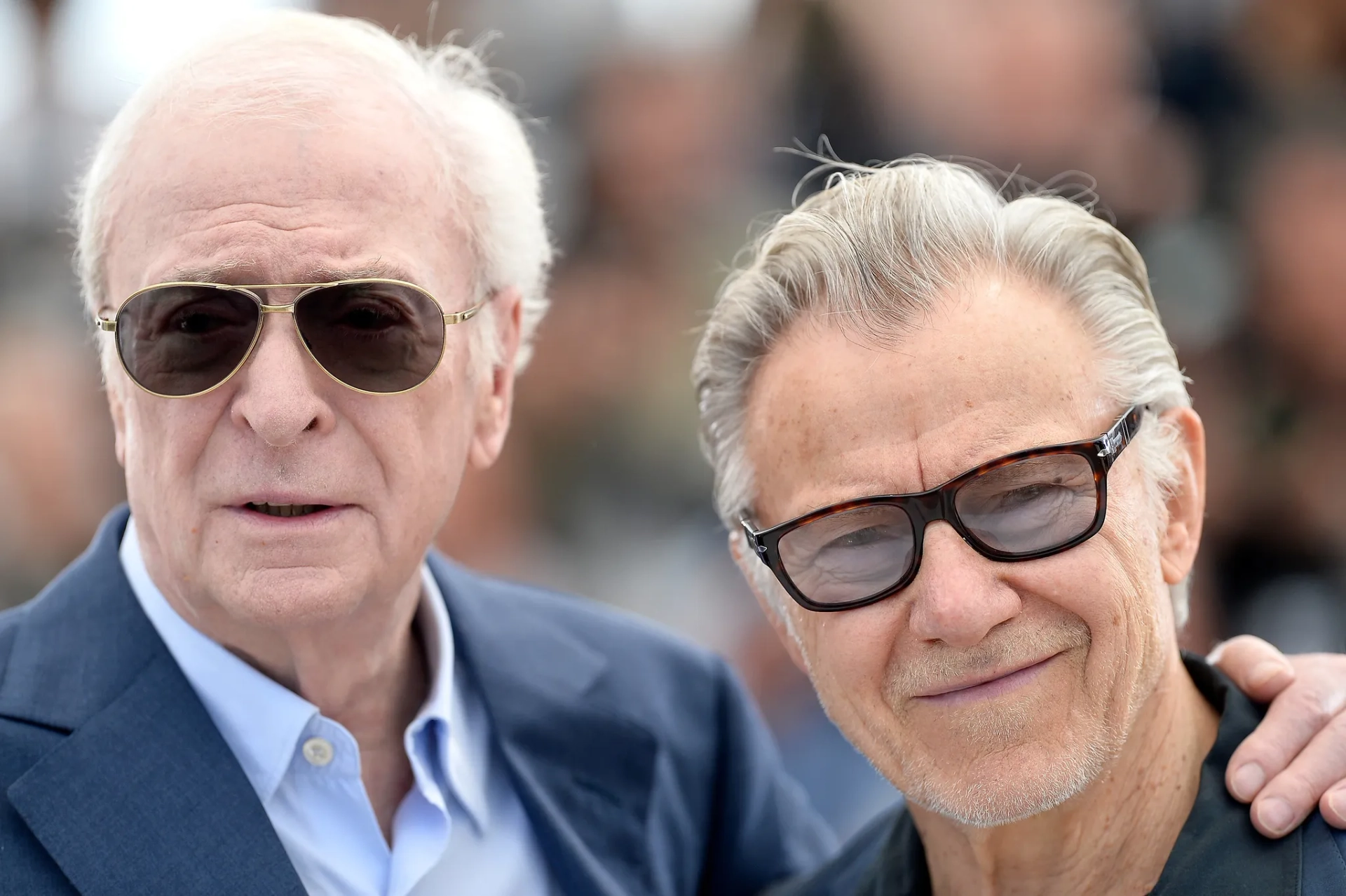 Harvey Keitel and Michael Caine at an event for Youth (2015)