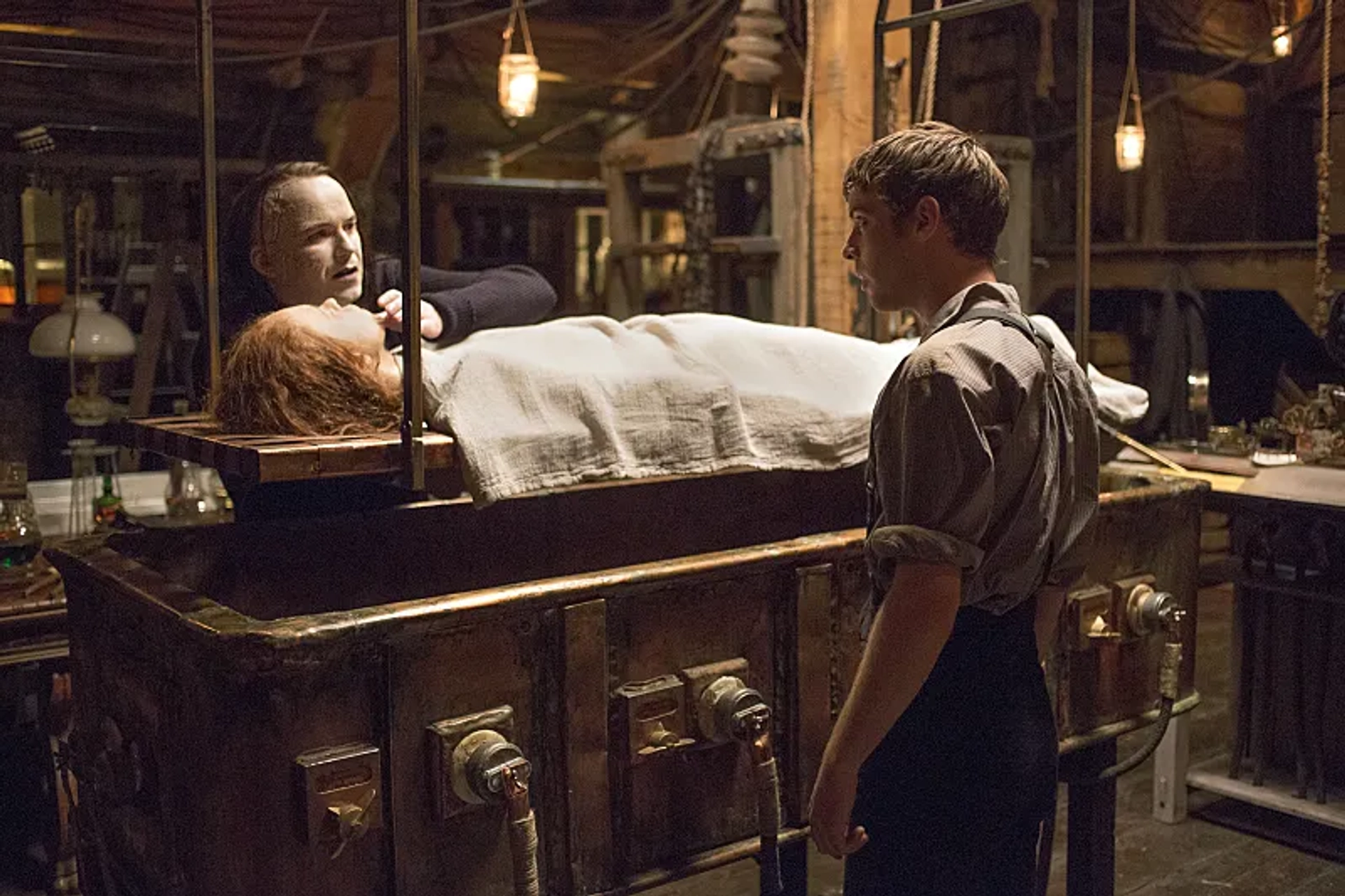 Billie Piper, Rory Kinnear, and Harry Treadaway in Penny Dreadful (2014)