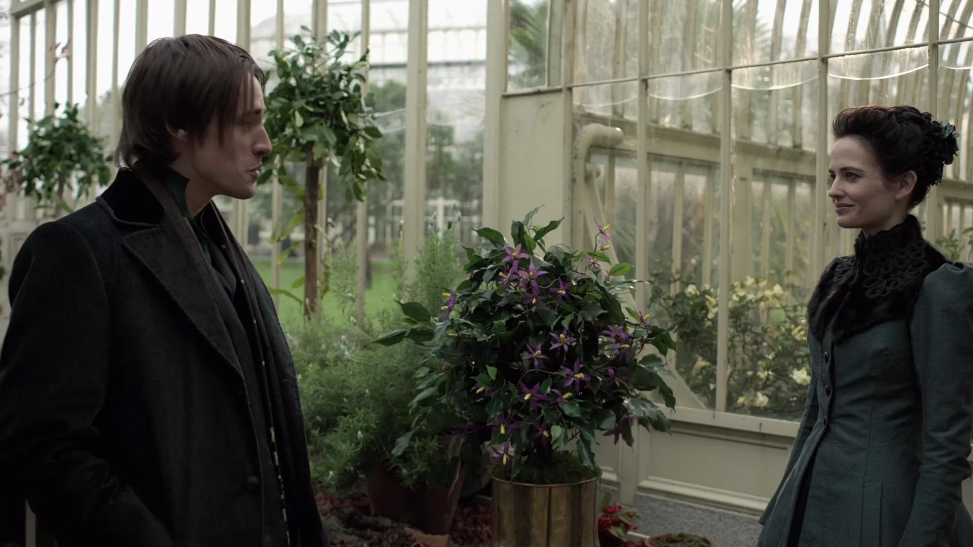 Reeve Carney and Eva Green in Penny Dreadful (2014)