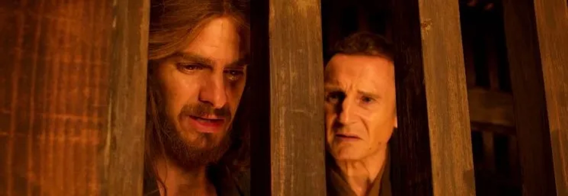 Liam Neeson and Andrew Garfield in Silence (2016)