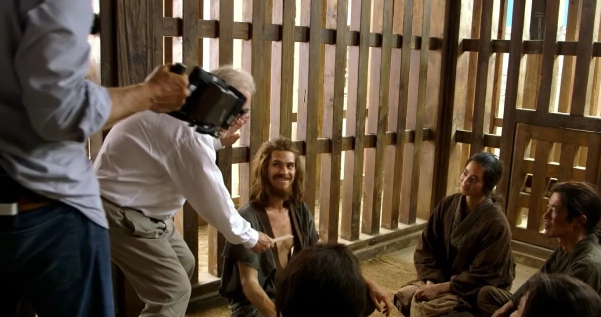 Martin Scorsese and Andrew Garfield in Silence (2016)