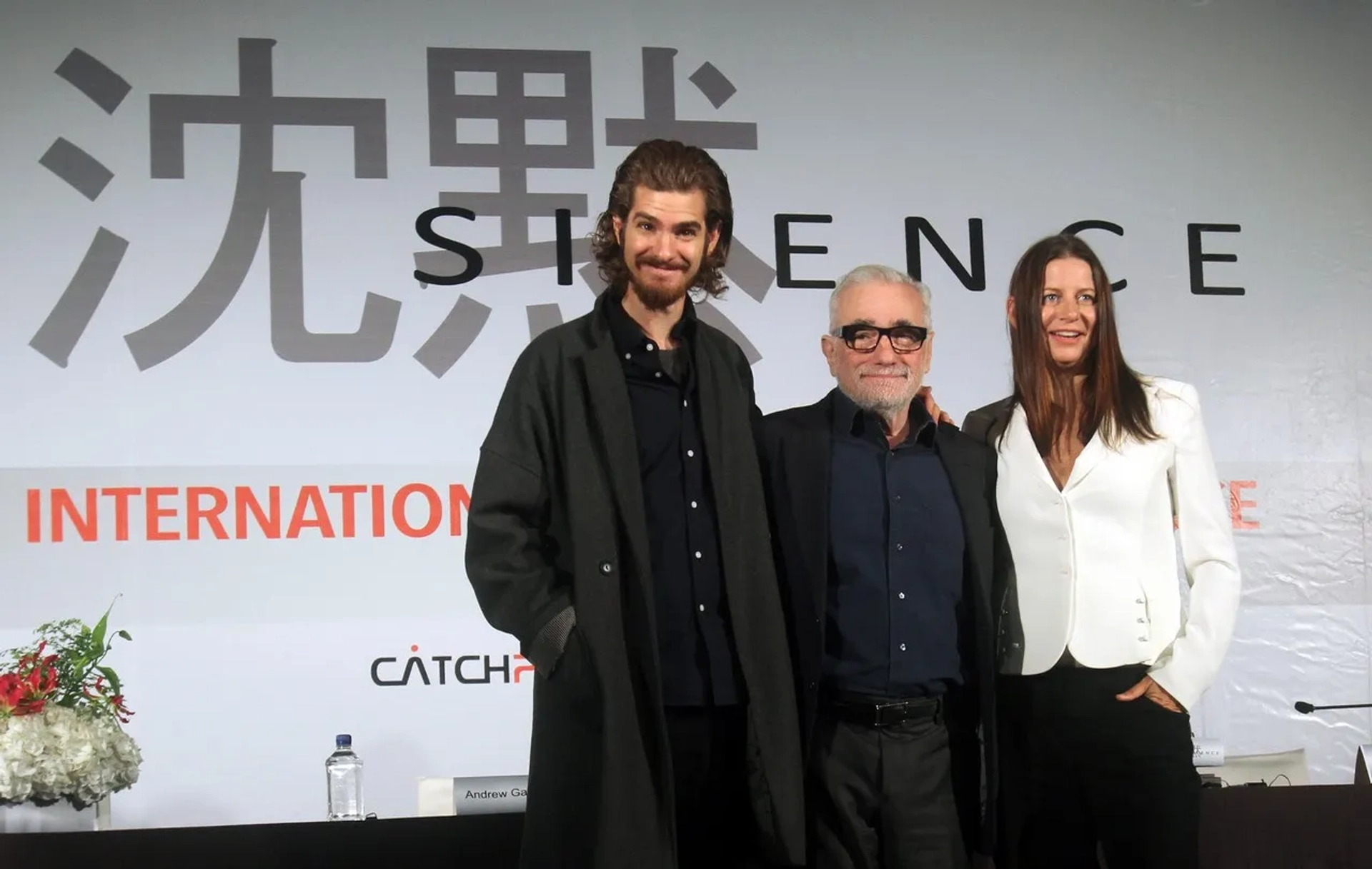 Martin Scorsese, Emma Tillinger Koskoff, and Andrew Garfield at an event for Silence (2016)