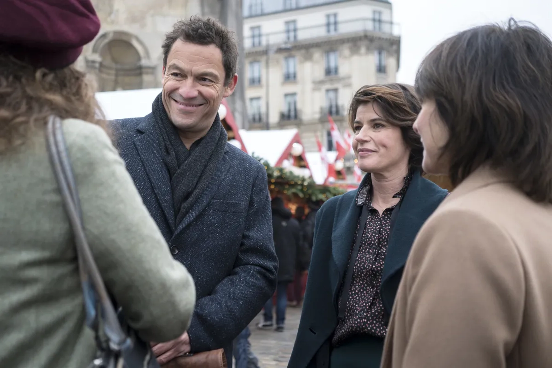 Irène Jacob, Marilyne Canto, Agathe Dronne, and Dominic West in The Affair (2014)