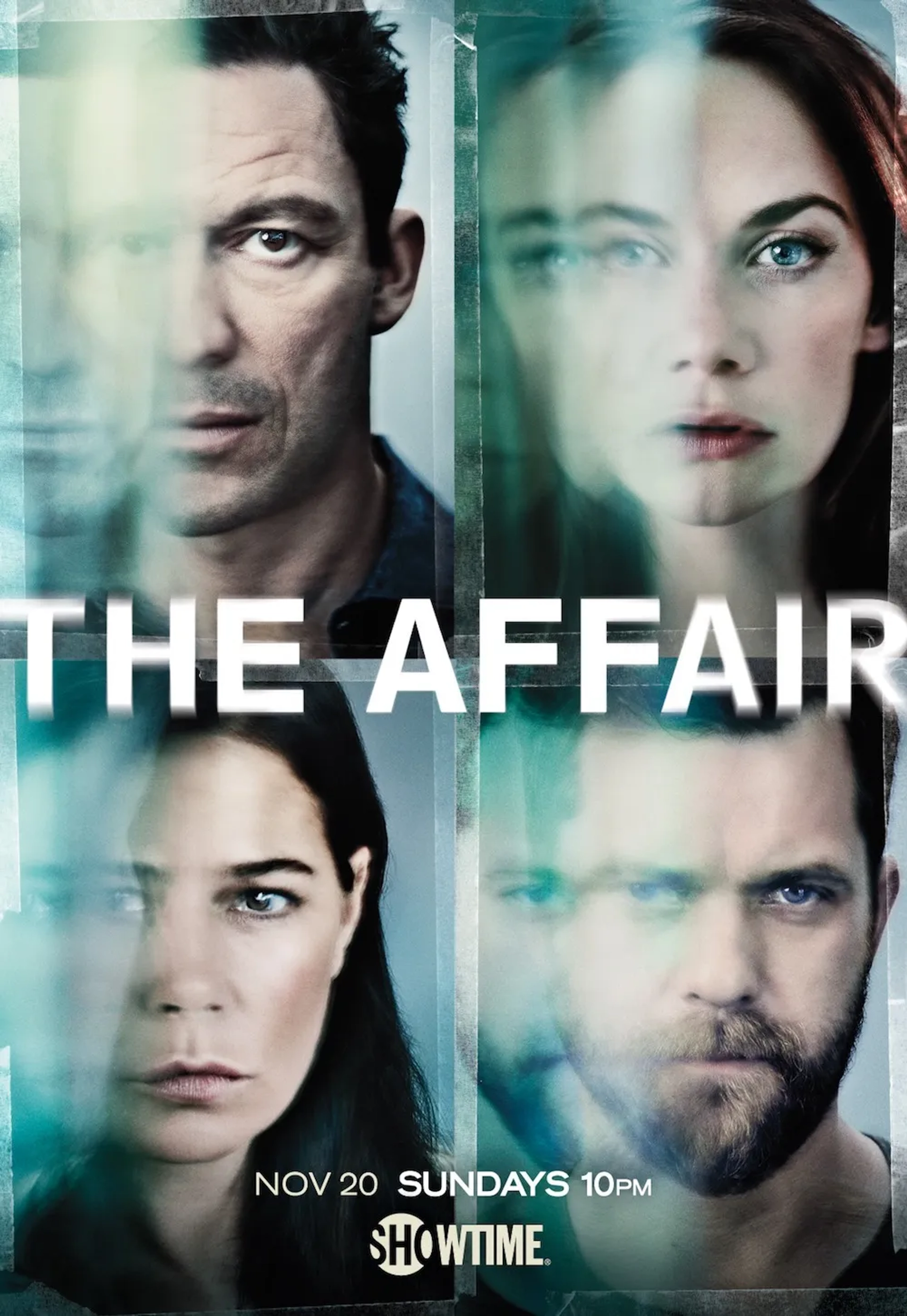 Joshua Jackson, Maura Tierney, Dominic West, and Ruth Wilson in The Affair (2014)