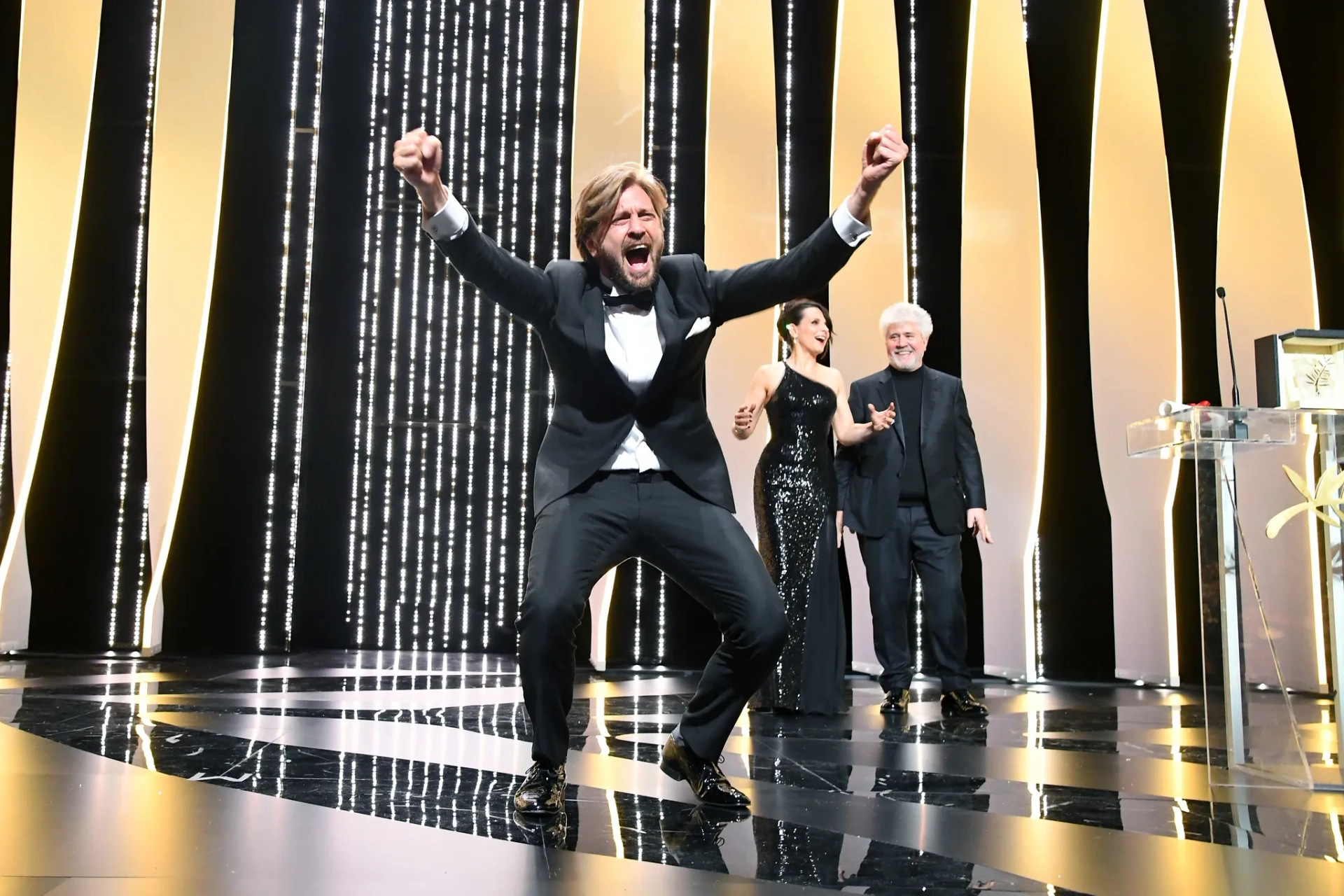 Pedro Almodóvar and Ruben Östlund at an event for The Square (2017)