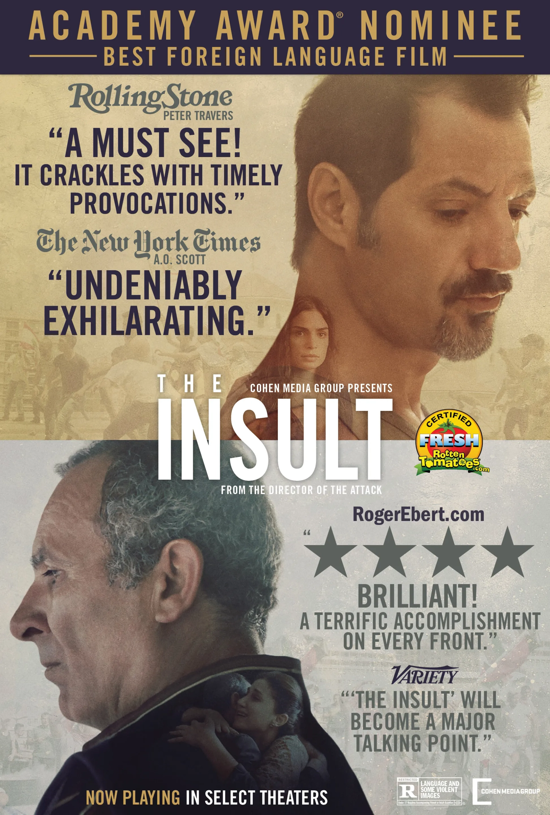 Adel Karam and Kamel El Basha in The Insult (2017)