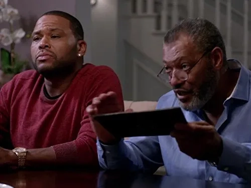 Laurence Fishburne and Anthony Anderson in Black-ish (2014)