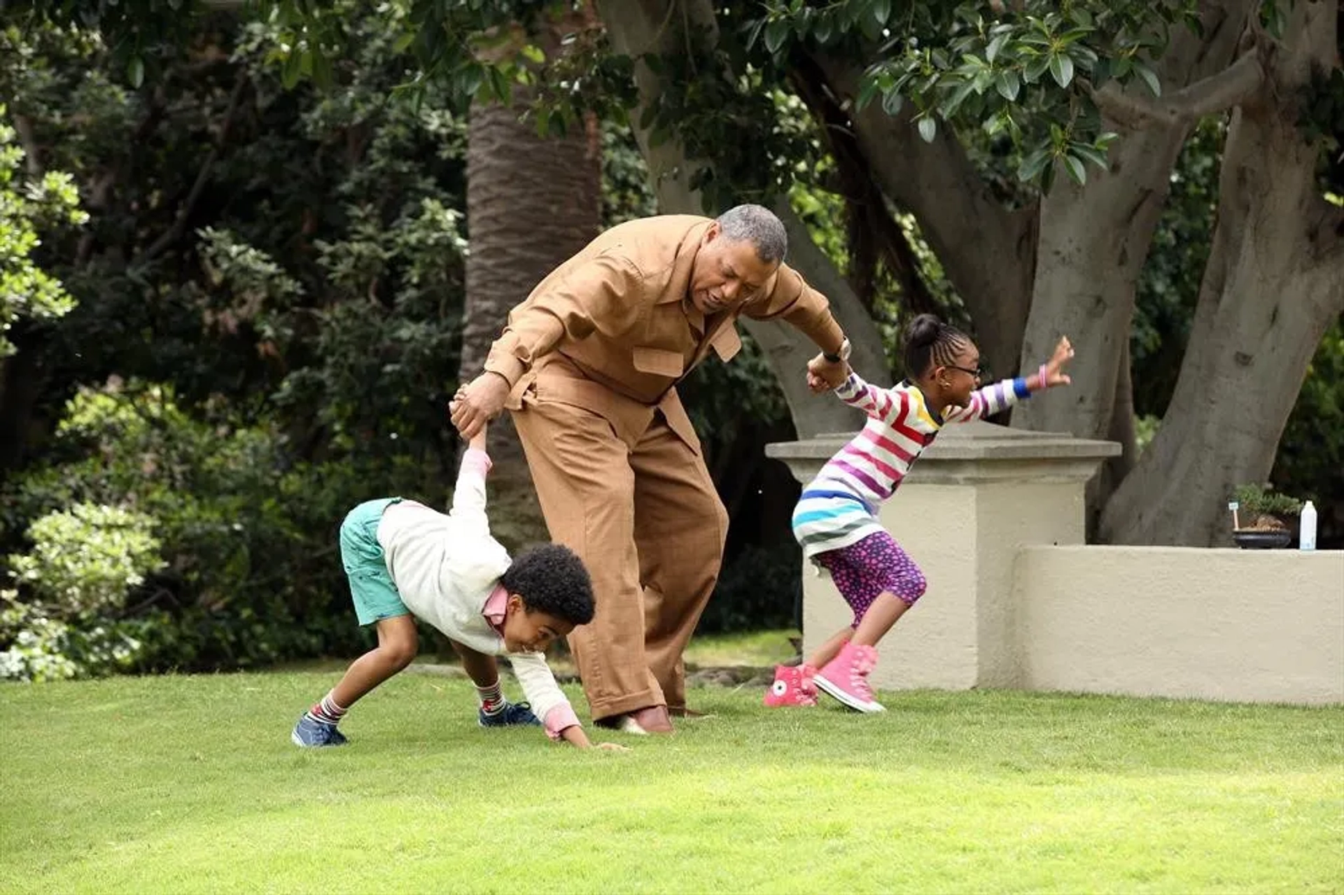 Laurence Fishburne, Miles Brown, and Marsai Martin in Black-ish (2014)