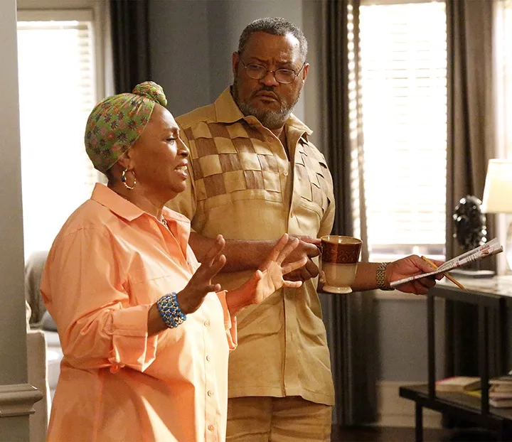 Laurence Fishburne and Jenifer Lewis in Black-ish (2014)