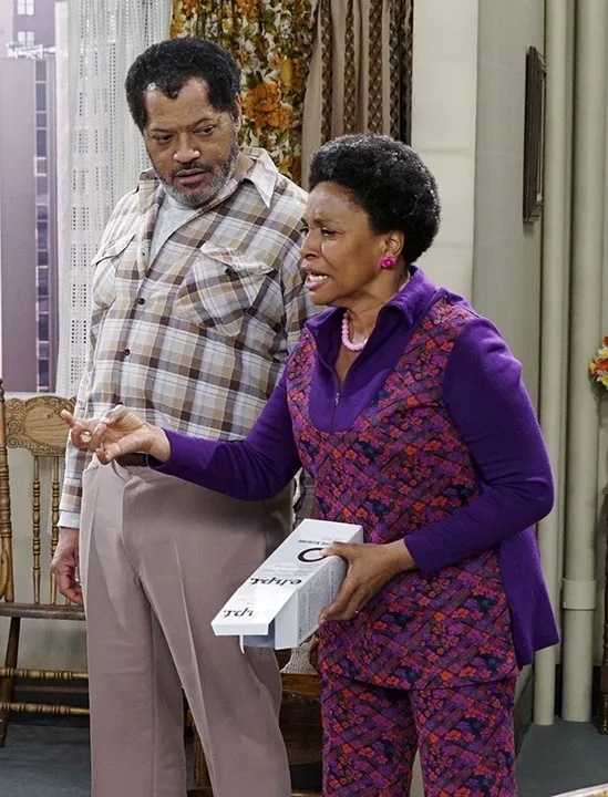 Laurence Fishburne and Jenifer Lewis in Black-ish (2014)