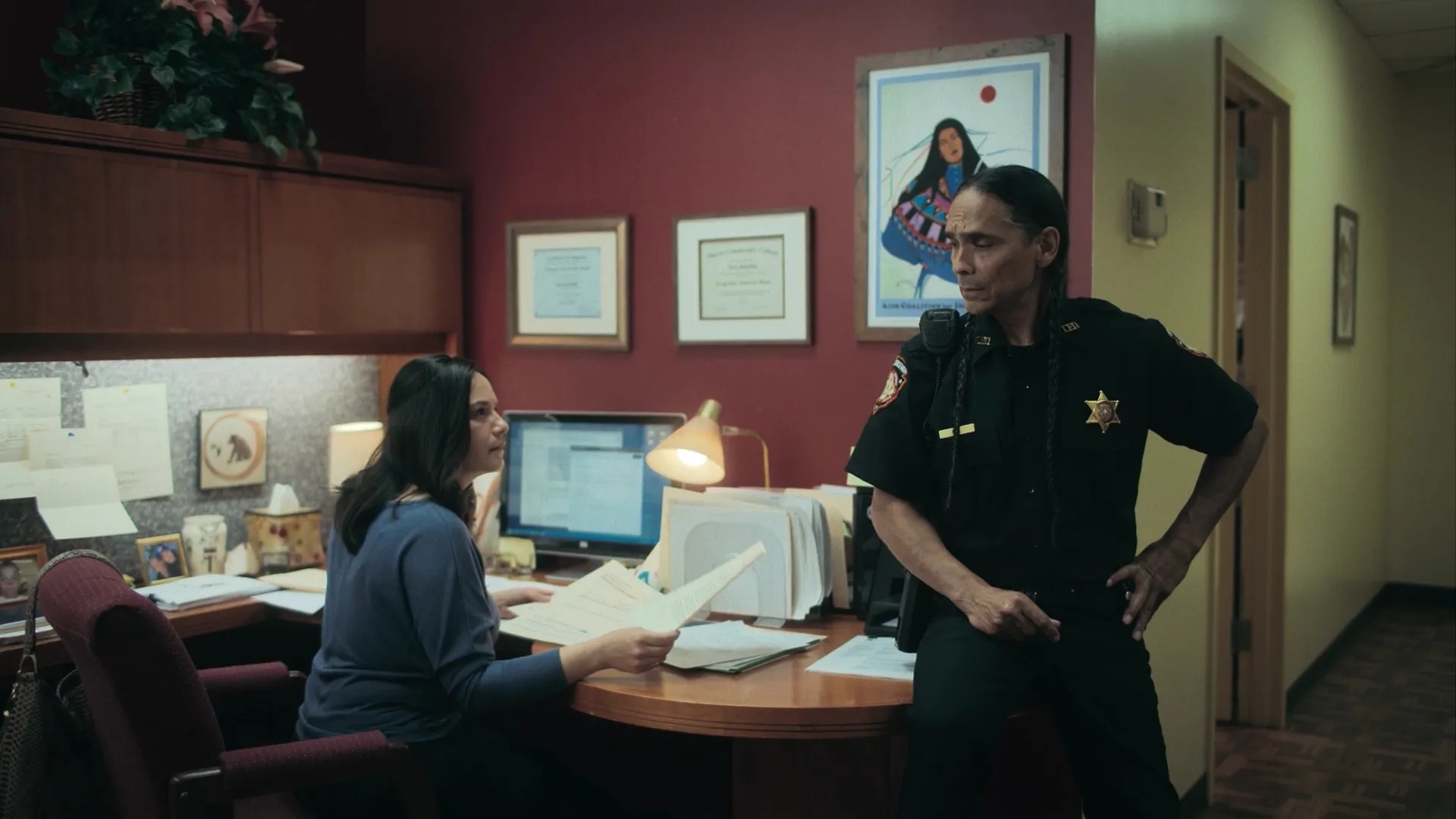 Zahn McClarnon and Sarah Podemski in Reservation Dogs (2021)
