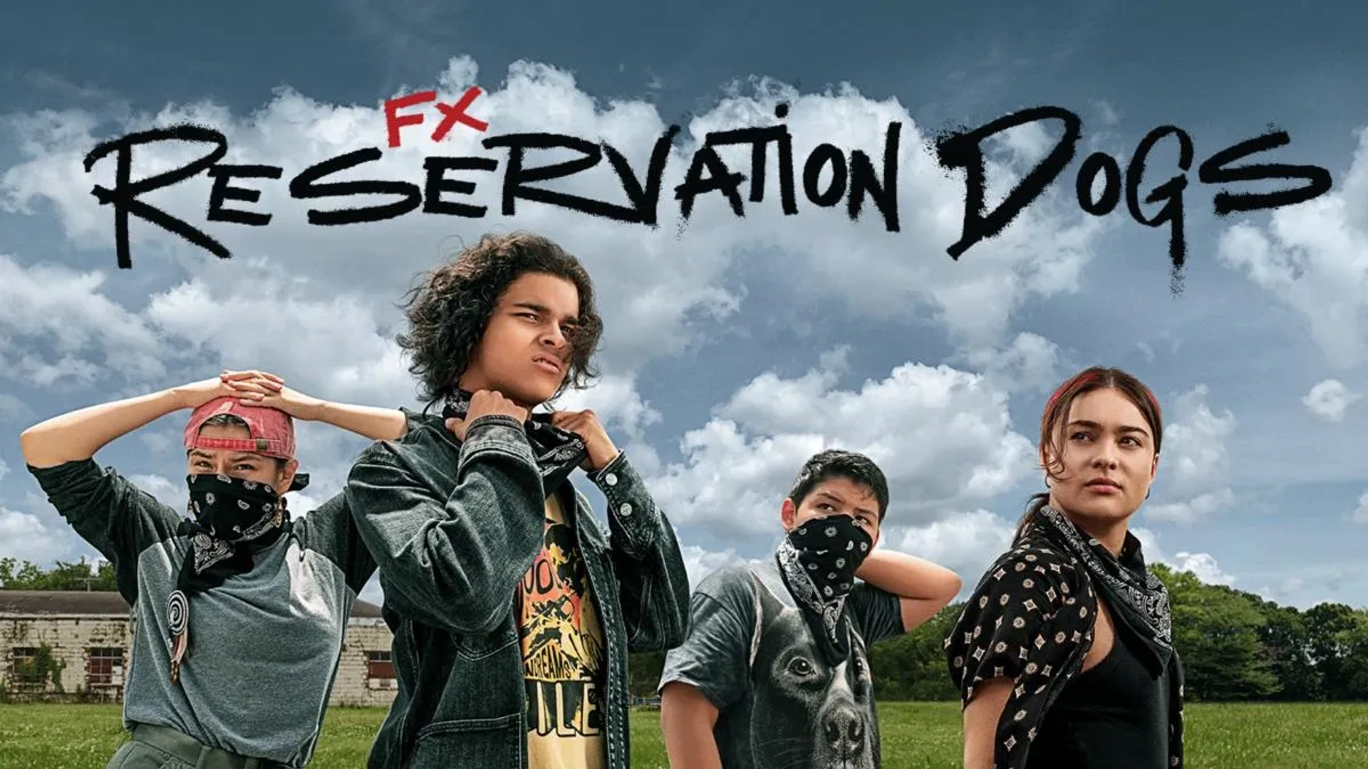 D'Pharaoh Woon-A-Tai, Paulina Alexis, Lane Factor, and Devery Jacobs in Reservation Dogs (2021)