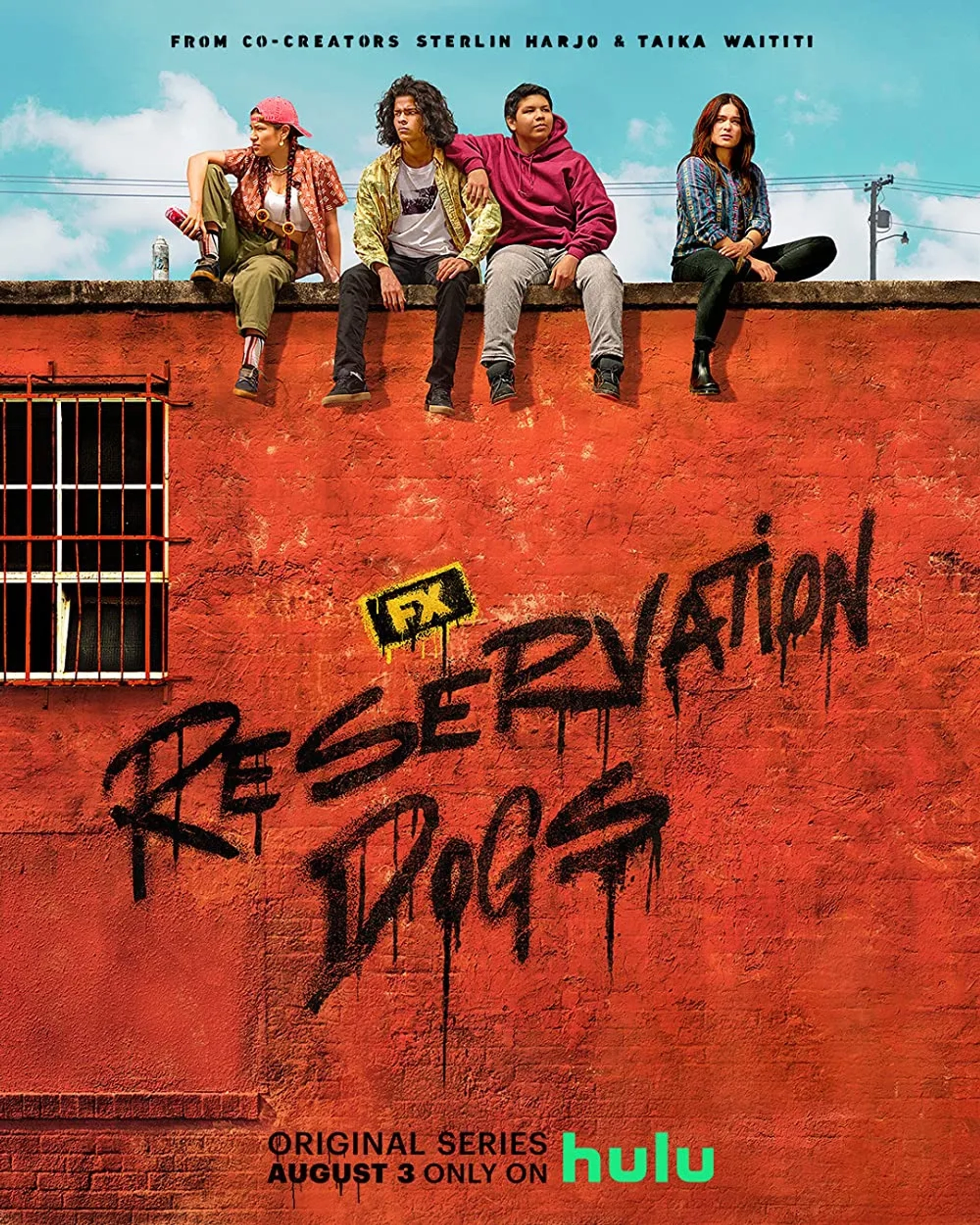 D'Pharaoh Woon-A-Tai, Paulina Alexis, Lane Factor, and Devery Jacobs in Reservation Dogs (2021)