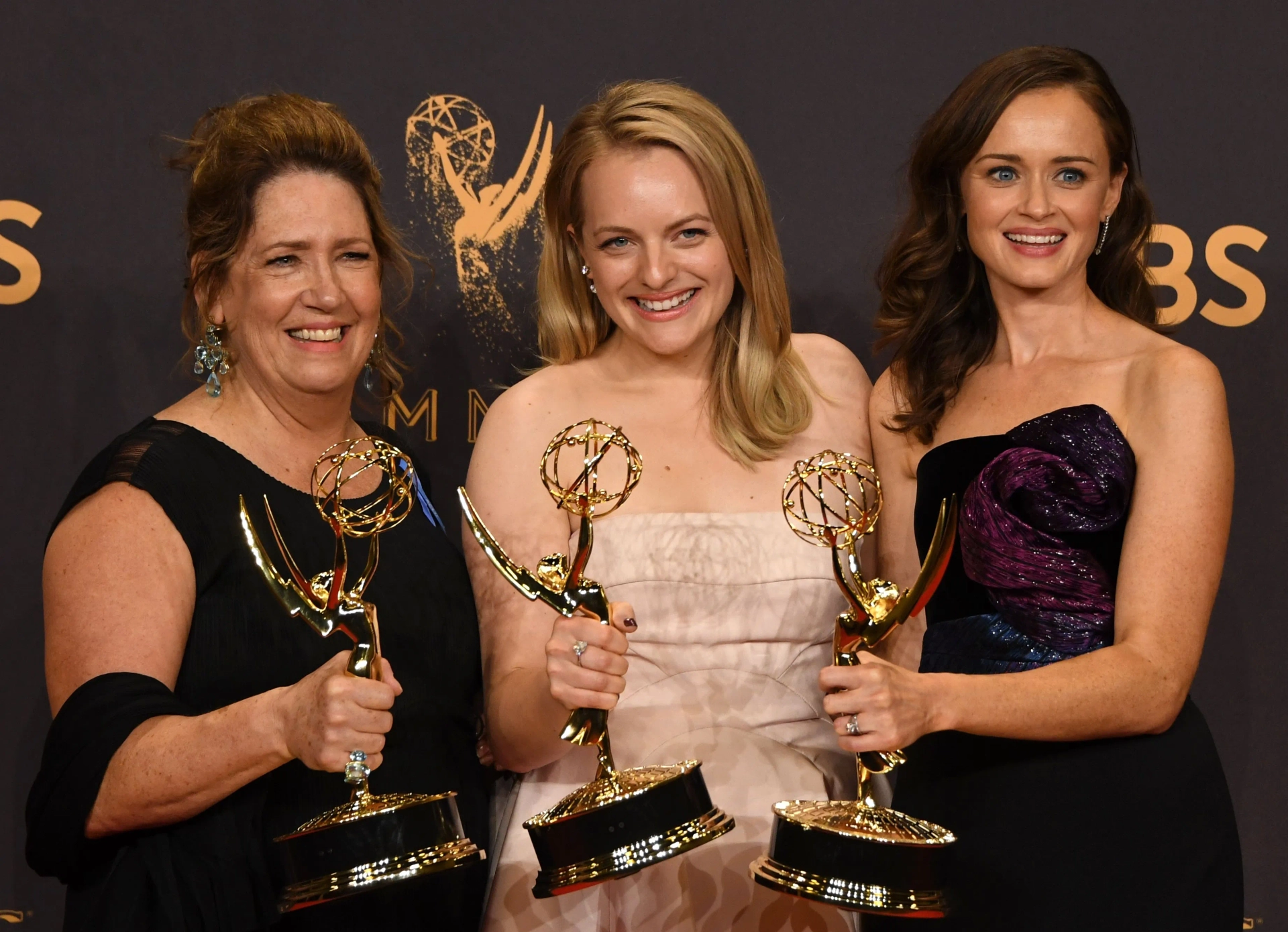 Elisabeth Moss, Alexis Bledel, and Ann Dowd at an event for The Handmaid's Tale (2017)