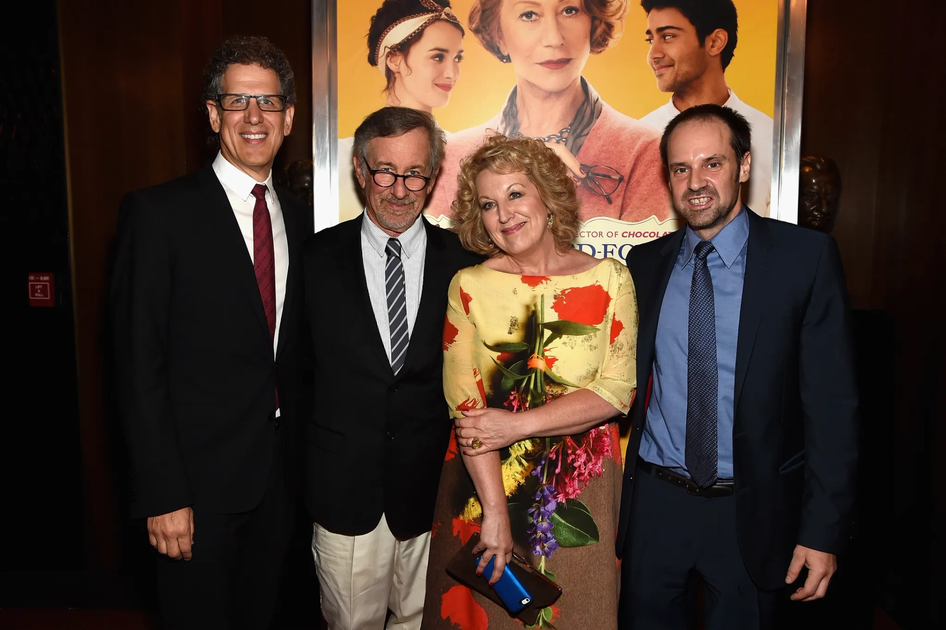 Steven Spielberg, Juliet Blake, Jeff Skoll, and James Berk at an event for The Hundred-Foot Journey (2014)