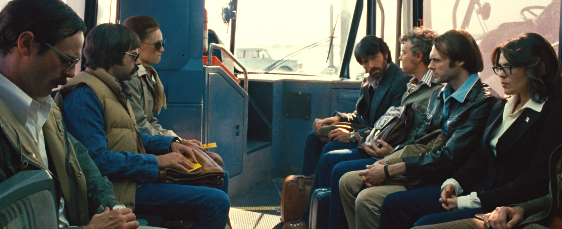 Ben Affleck, Tate Donovan, Rory Cochrane, Clea DuVall, Scoot McNairy, Christopher Denham, and Kerry Bishé in Argo (2012)