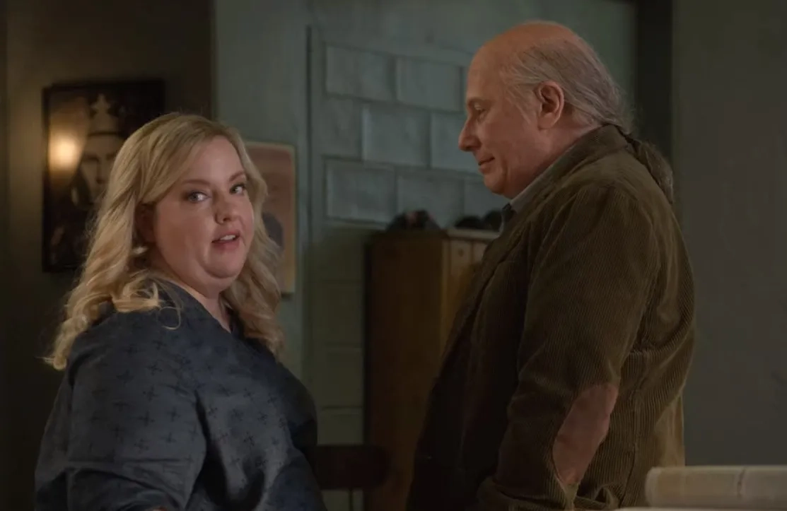 Paul Reiser and Sarah Baker in The Kominsky Method: Chapter 11. An Odd Couple Occurs (2019)