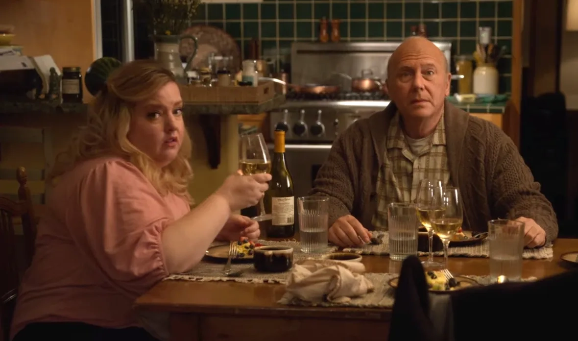 Paul Reiser and Sarah Baker in The Kominsky Method: Chapter 10. An Old Flame, an Old Wick (2019)