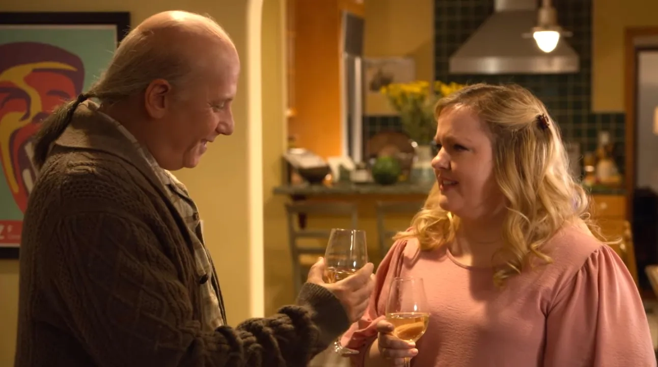 Paul Reiser and Sarah Baker in The Kominsky Method: Chapter 10. An Old Flame, an Old Wick (2019)