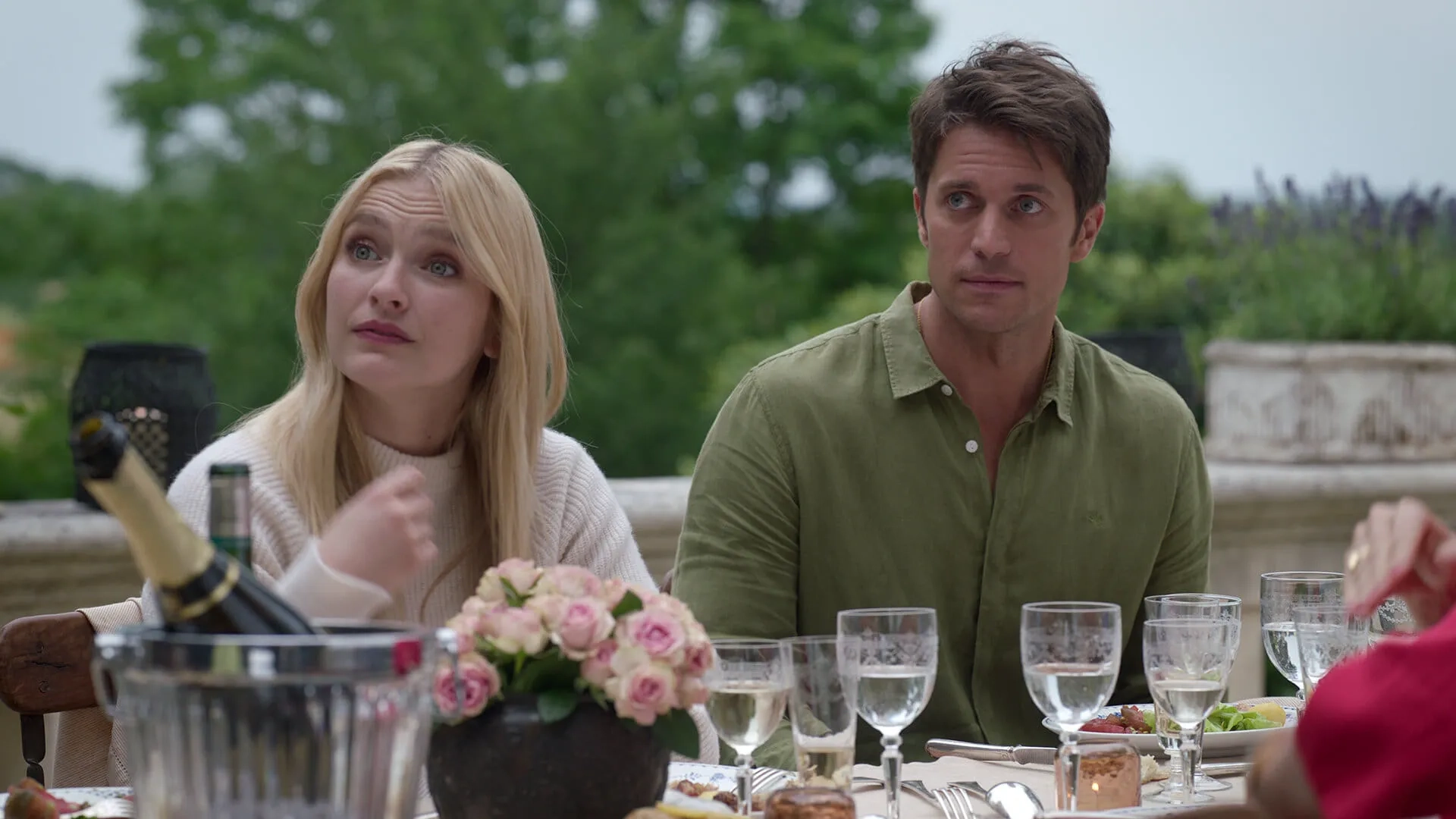 Camille Razat and Lucas Bravo in Emily in Paris: Champagne Problems (2021)