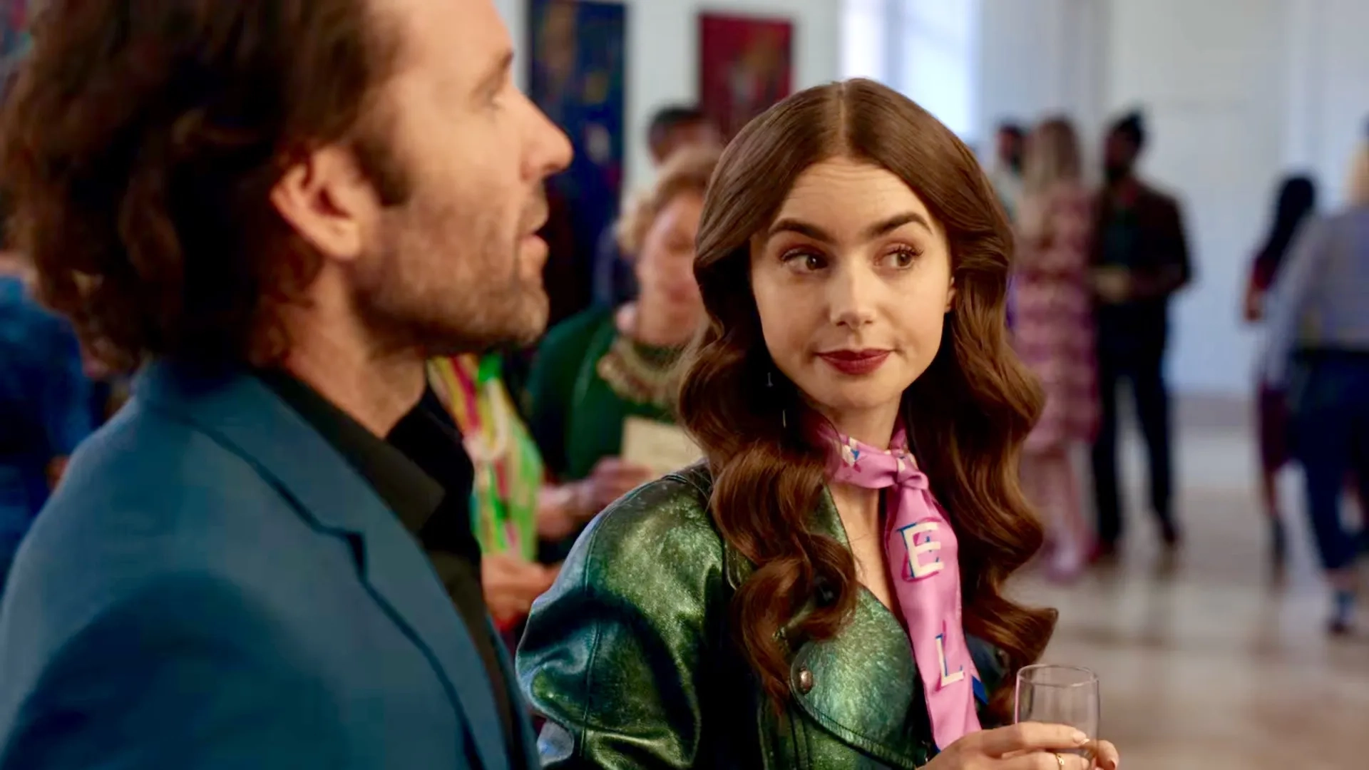 Eion Bailey and Lily Collins in Emily in Paris (2020)