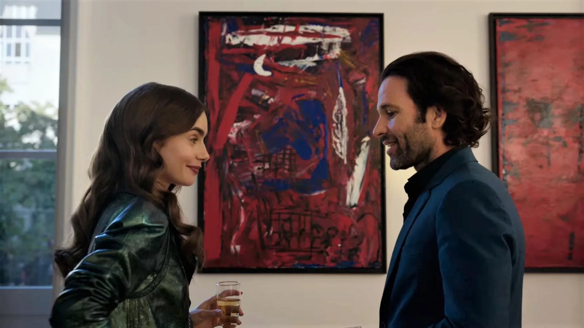 Eion Bailey and Lily Collins in Emily in Paris (2020)