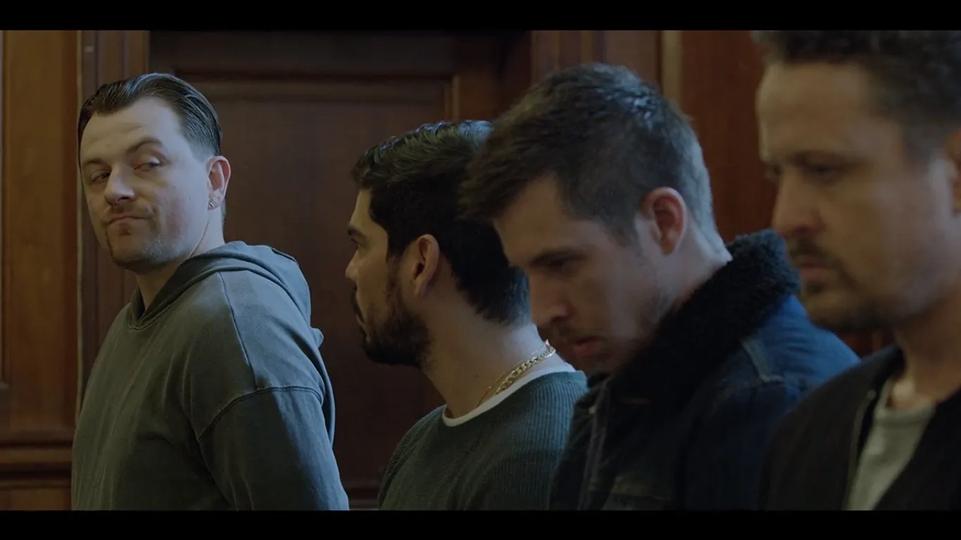 Raúl Castillo, David Lyons, Patrick Murney, and Beau Knapp in Seven Seconds (2018)