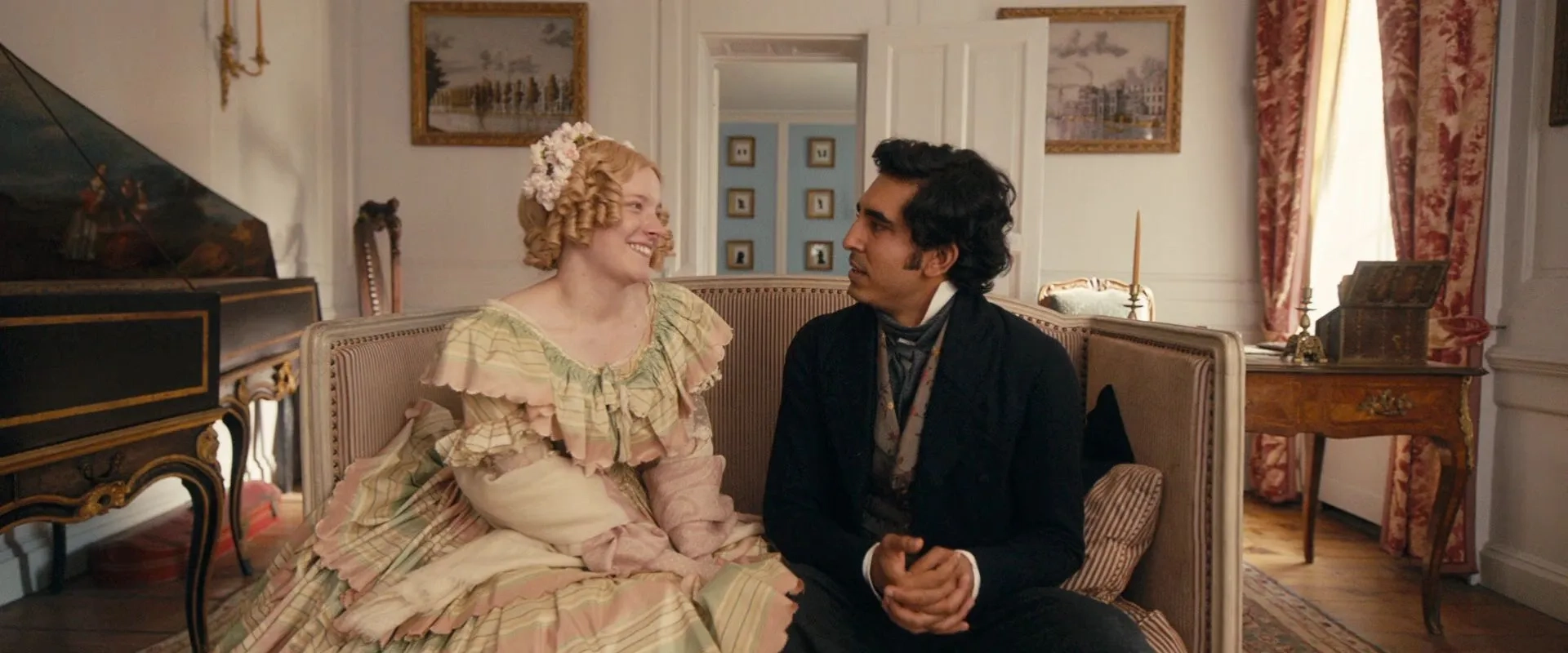 Dev Patel and Morfydd Clark in The Personal History of David Copperfield (2019)