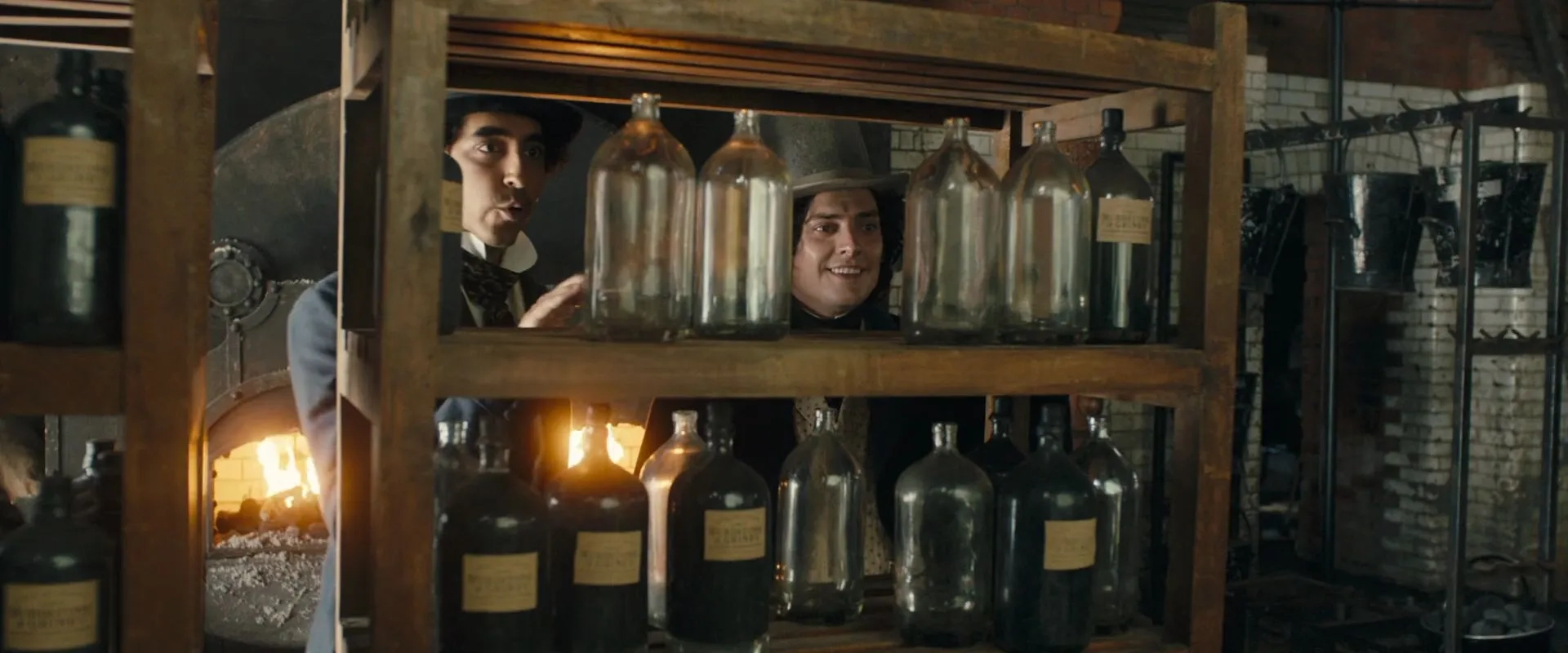 Dev Patel and Aneurin Barnard in The Personal History of David Copperfield (2019)