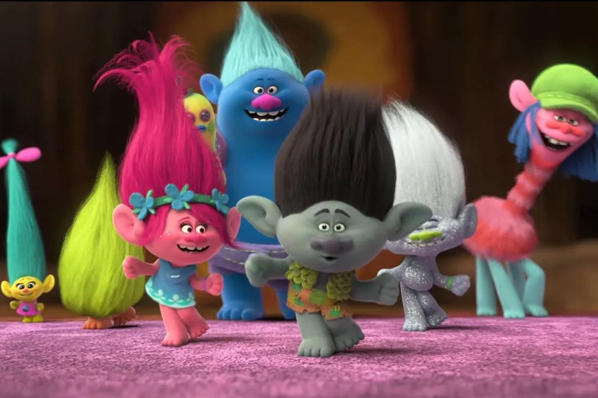 Justin Timberlake, James Corden, Walt Dohrn, Anna Kendrick, Kunal Nayyar, and Ron Funches in Trolls (2016)