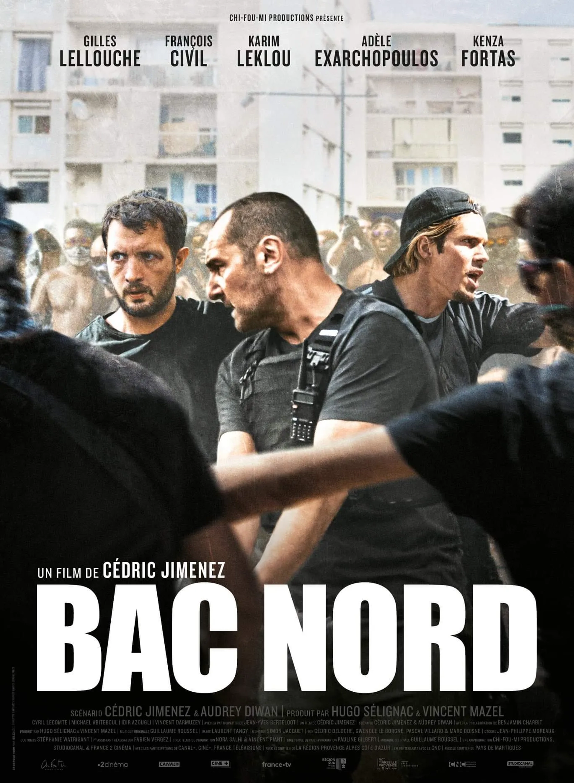 Gilles Lellouche, François Civil, and Karim Leklou in The Stronghold (2020)