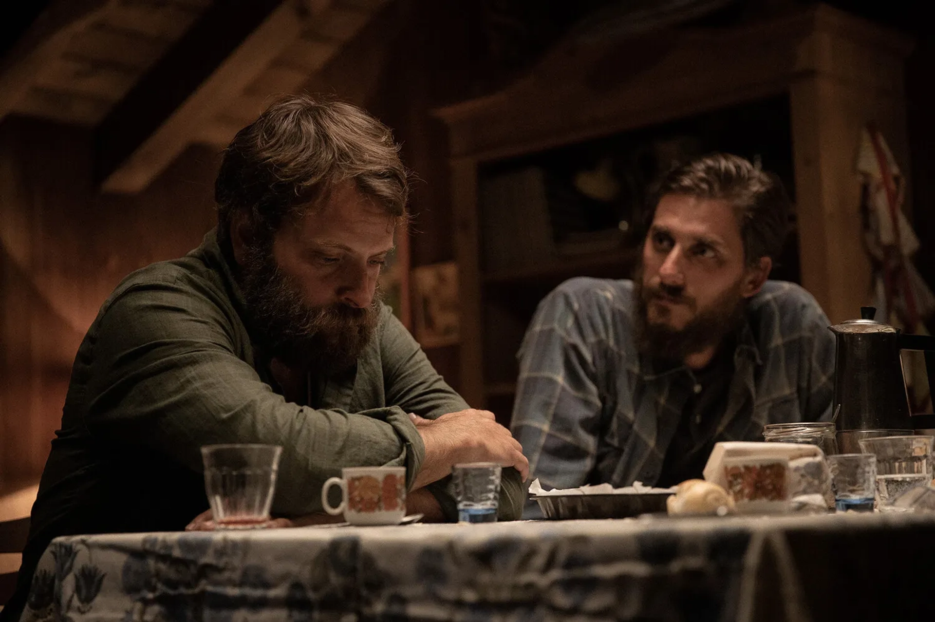 Luca Marinelli and Alessandro Borghi in The Eight Mountains (2022)