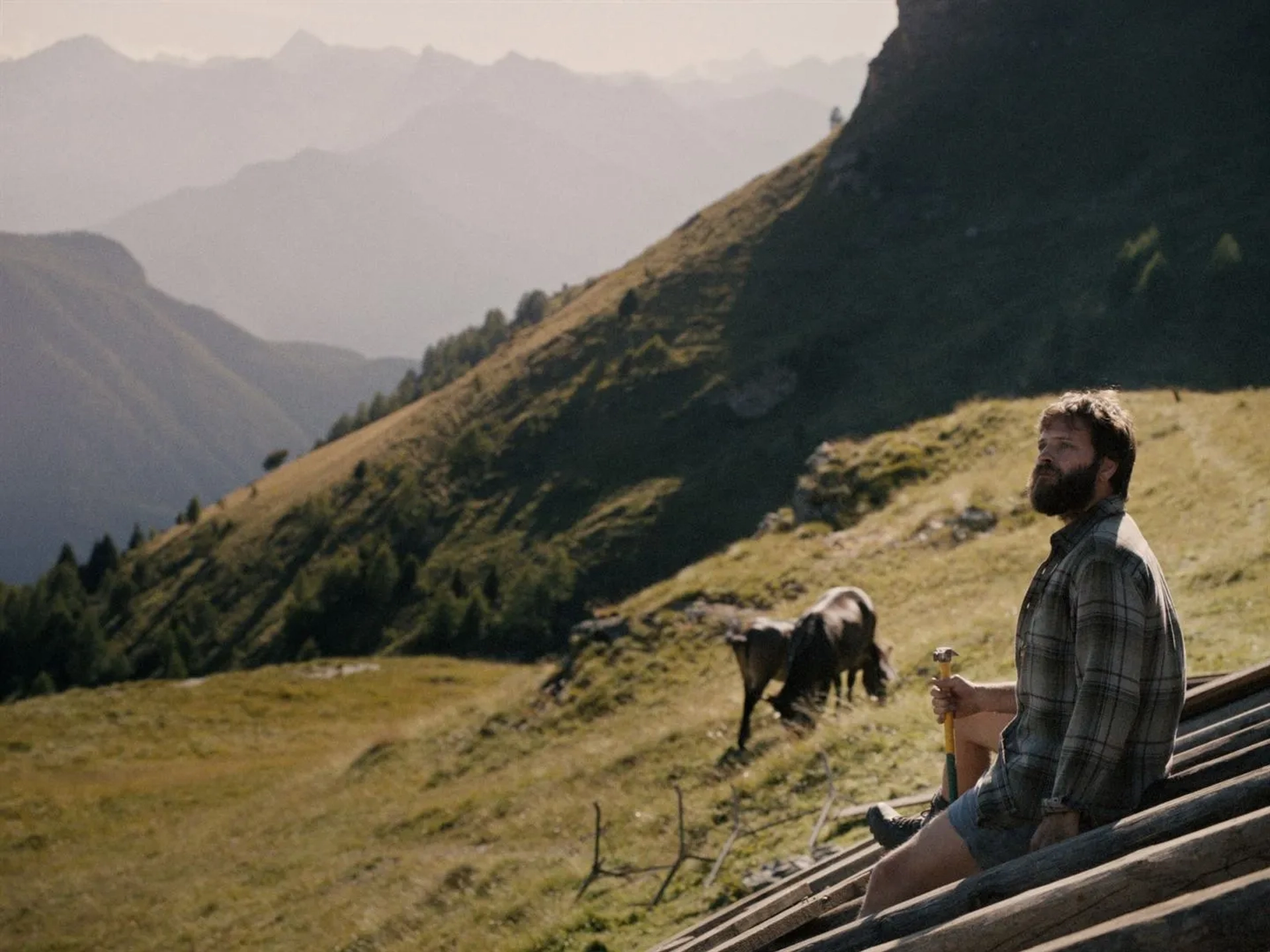 Alessandro Borghi in The Eight Mountains (2022)