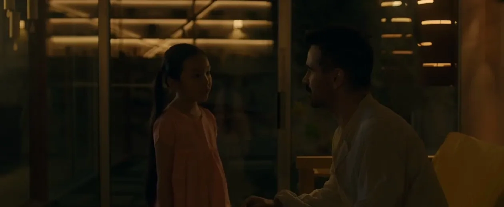 Colin Farrell and Malea Emma Tjandrawidjaja in After Yang (2021)